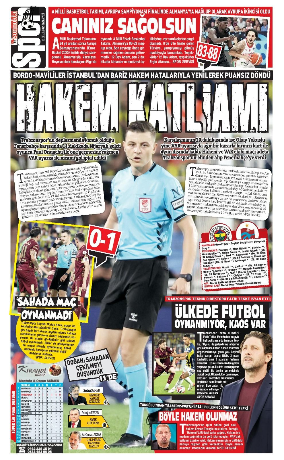 Trabzon yerel basını ateş püskürdü: "Bu hakemlere düdük astıramazsak adam değiliz" - Sayfa 5