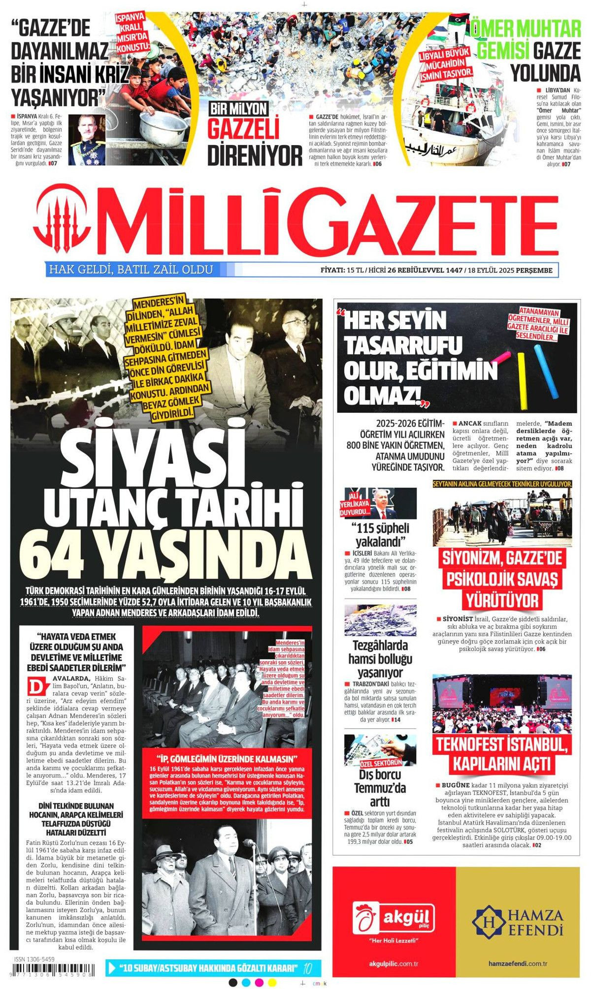 Netanyahu çıldırıyor... Kudüs'te ferman, Gazze'de tapu bizde! Erdoğan'ın "Kudüs'teki hakkımızdan vazgeçmeyiz" sözleri manşetlerde... - Sayfa 14