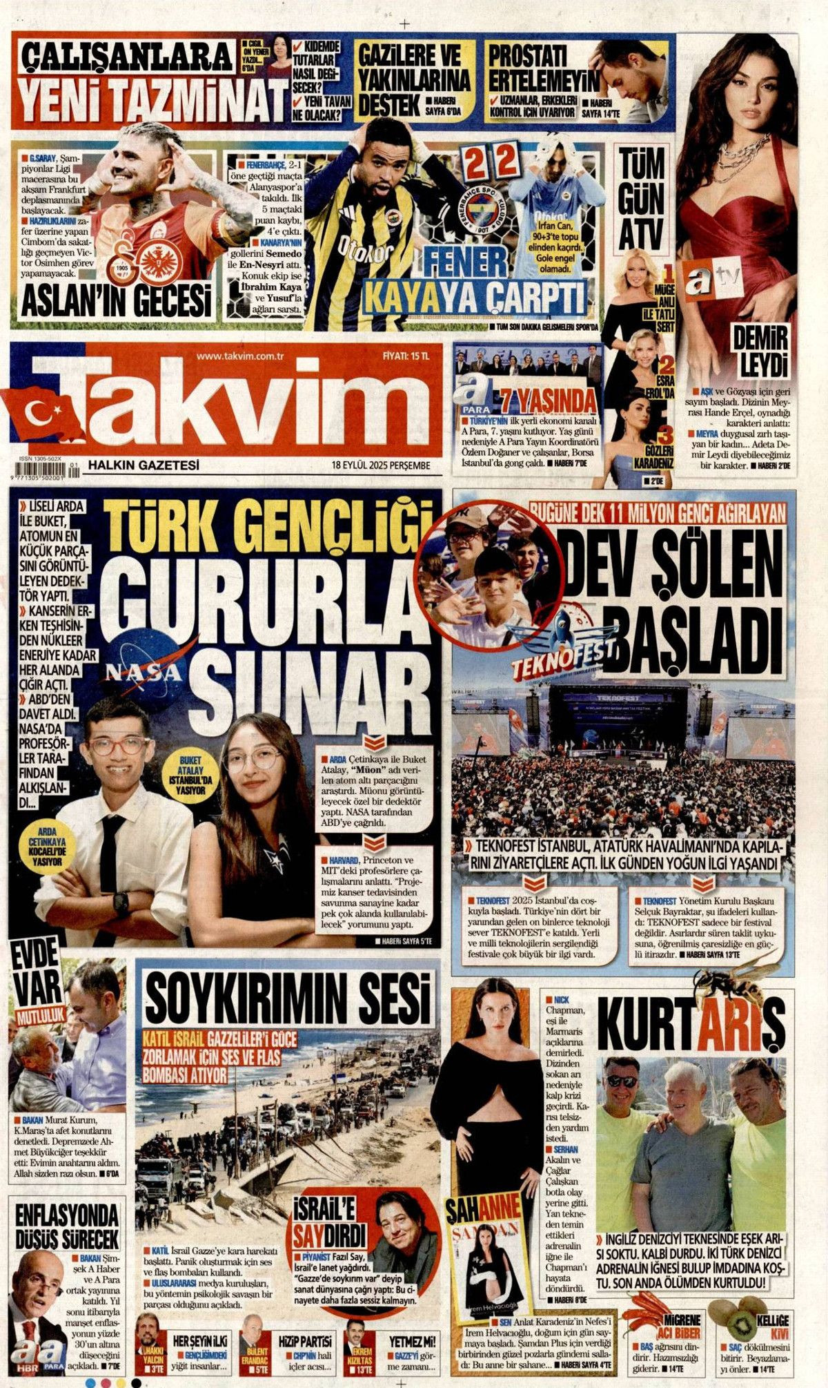 Netanyahu çıldırıyor... Kudüs'te ferman, Gazze'de tapu bizde! Erdoğan'ın "Kudüs'teki hakkımızdan vazgeçmeyiz" sözleri manşetlerde... - Sayfa 17