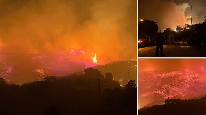 Alevler ev ve seralara sıçradı! Mahalleler boşaltıldı... Antalya, Aydın ve Muğla’da orman yangınları! Alevlere karşı canhıraş mücadele... - Sayfa 1