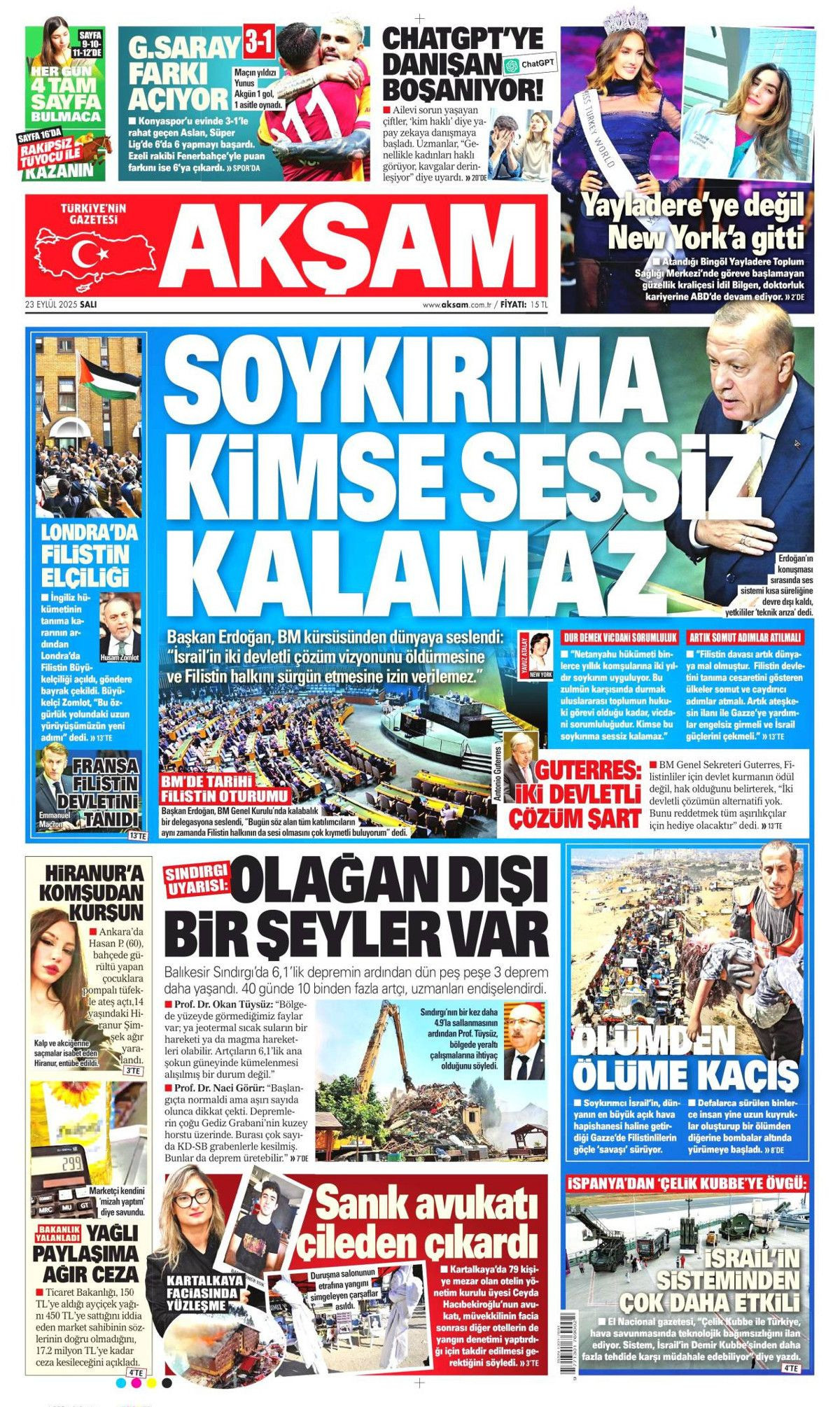 Filistin davası dünyaya mal oldu! Cumhurbaşkanı Erdoğan'ın tarihi BM konuşması manşetlerde! - Sayfa 12