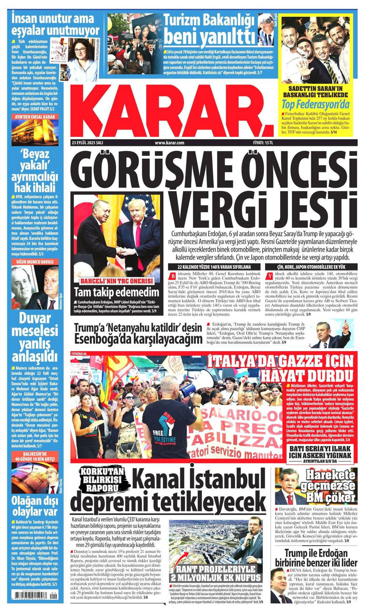 Filistin davası dünyaya mal oldu! Cumhurbaşkanı Erdoğan'ın tarihi BM konuşması manşetlerde! - Sayfa 14