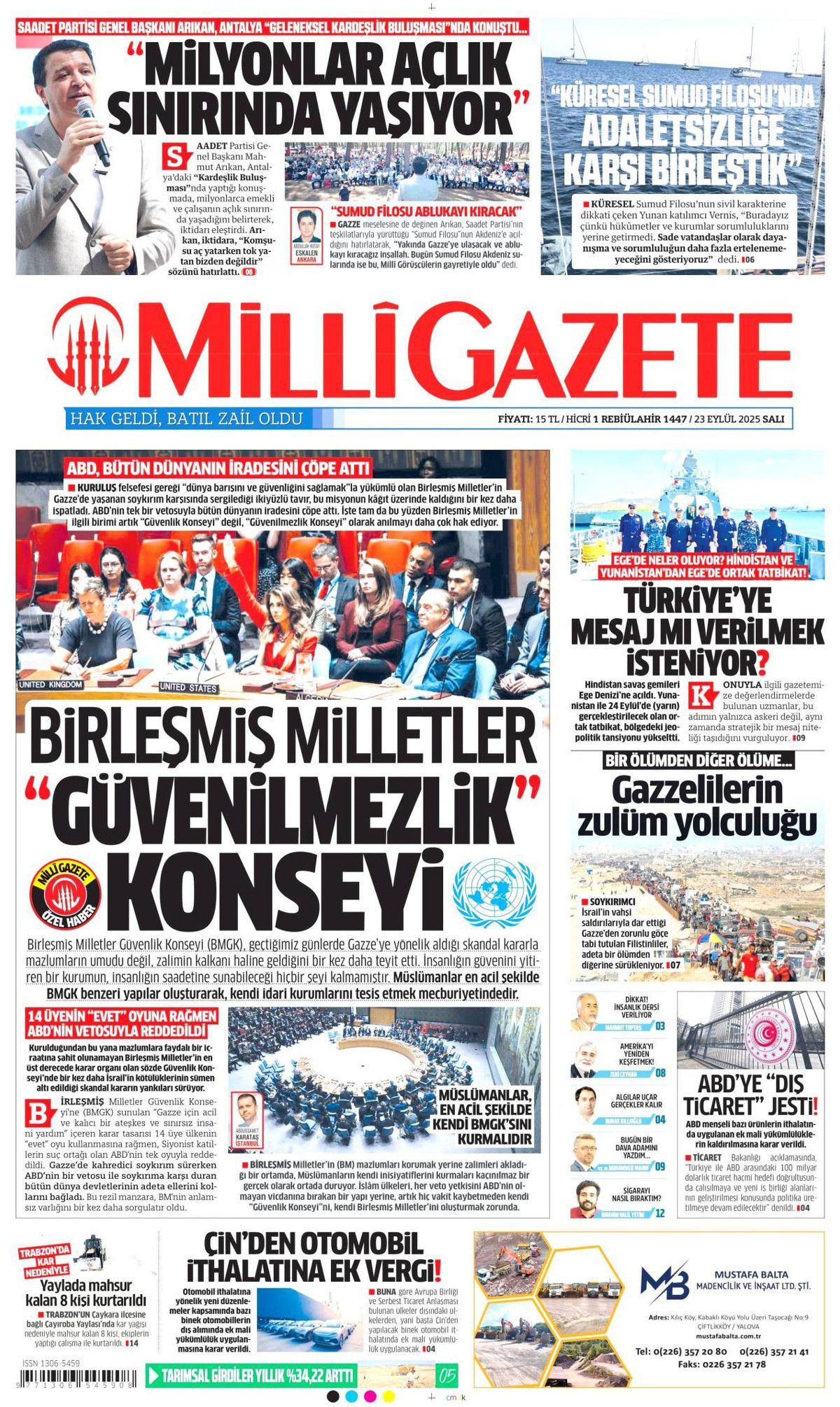 Filistin davası dünyaya mal oldu! Cumhurbaşkanı Erdoğan'ın tarihi BM konuşması manşetlerde! - Sayfa 15