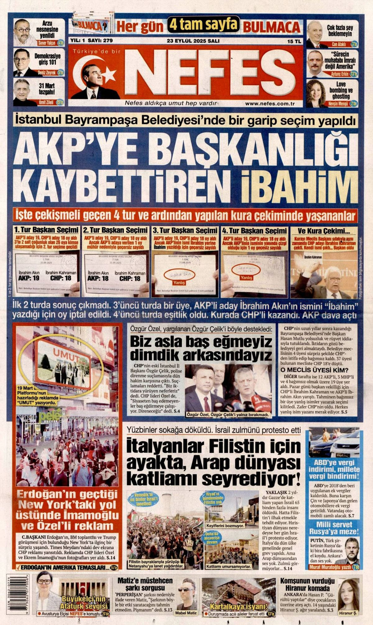 Filistin davası dünyaya mal oldu! Cumhurbaşkanı Erdoğan'ın tarihi BM konuşması manşetlerde! - Sayfa 7