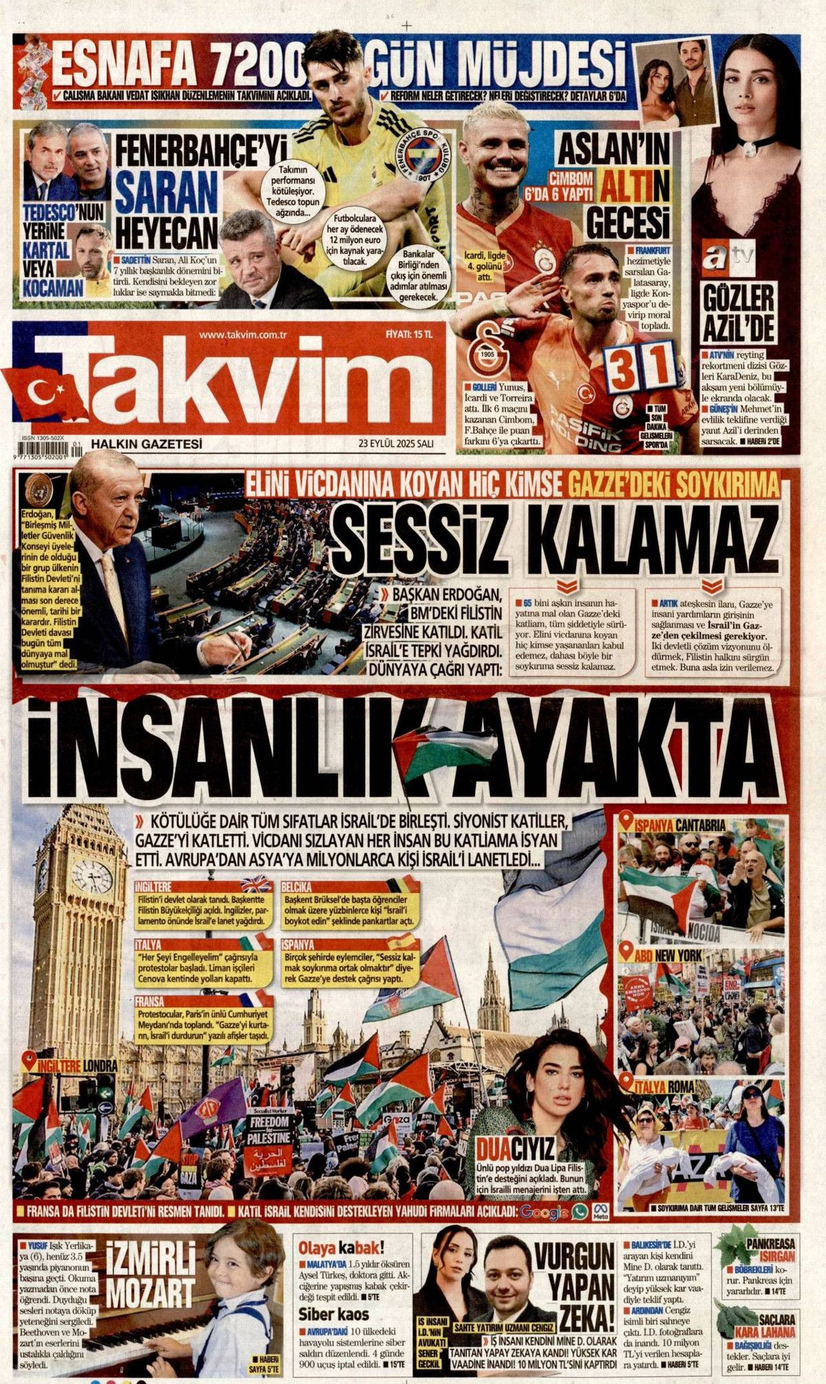 Filistin davası dünyaya mal oldu! Cumhurbaşkanı Erdoğan'ın tarihi BM konuşması manşetlerde! - Sayfa 18