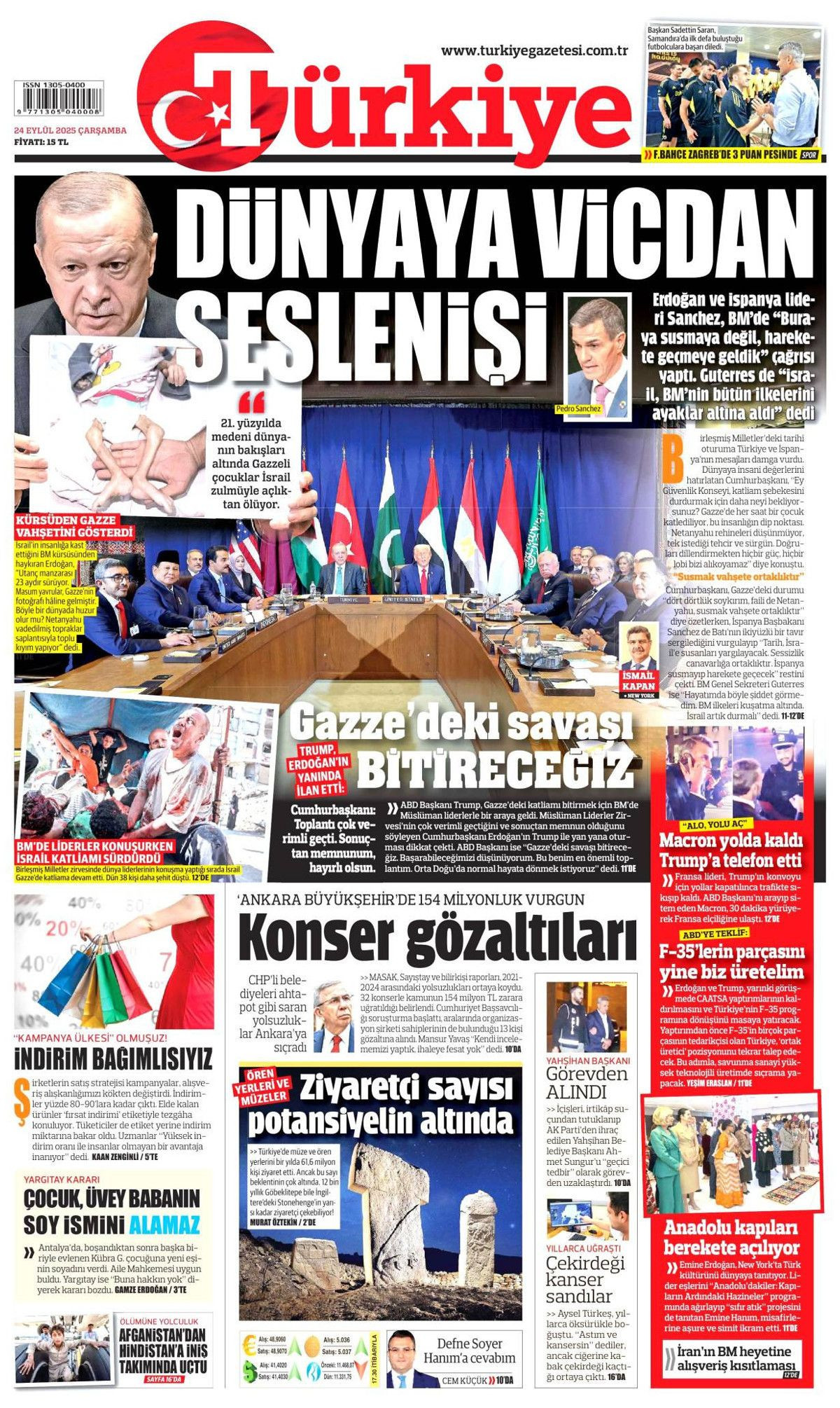 Hangi vicdan buna dayanır? Cumhurbaşkanı Erdoğan'ın tarihi BM konuşması manşetlerde! Hangi gazete nasıl gördü? - Sayfa 11