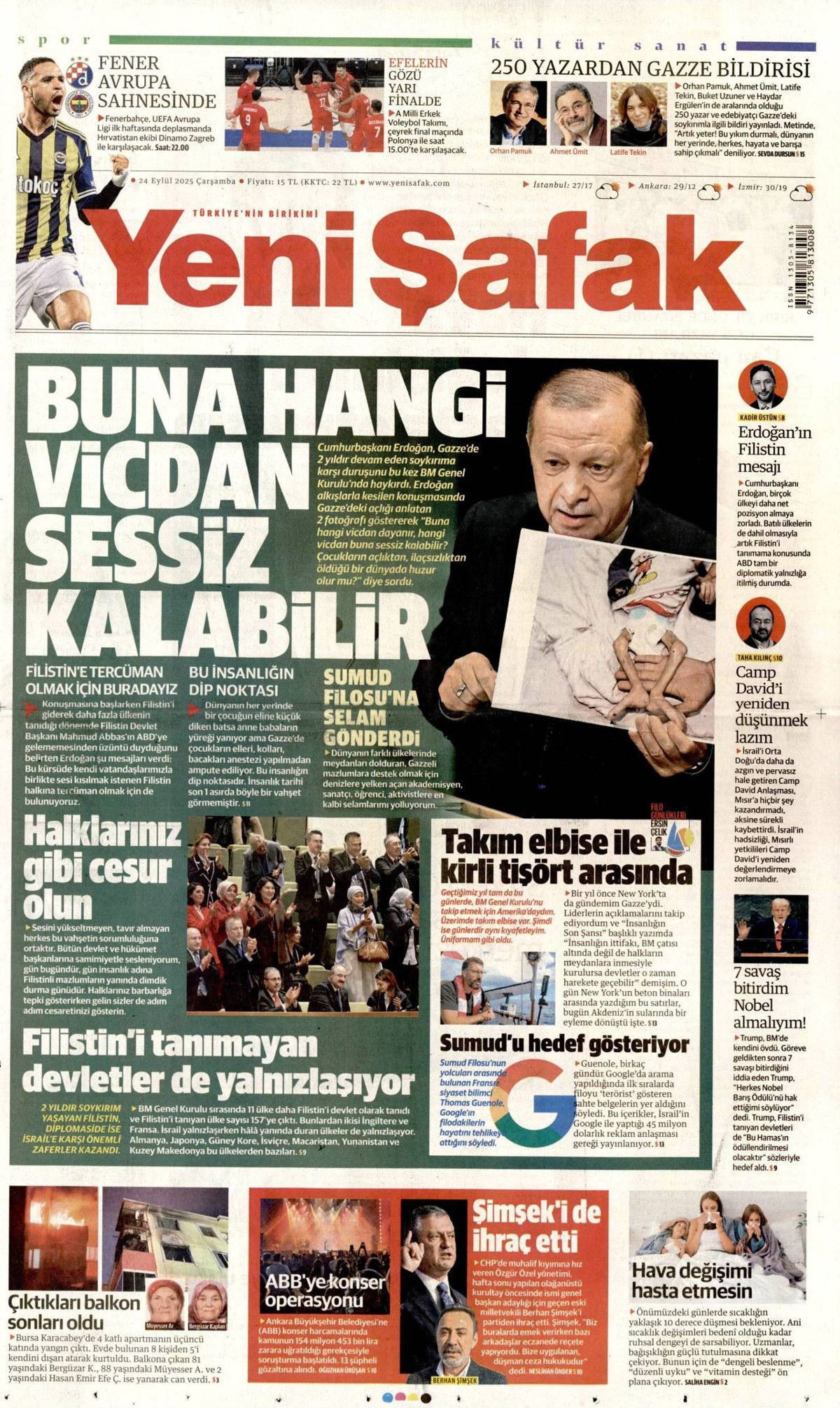 Hangi vicdan buna dayanır? Cumhurbaşkanı Erdoğan'ın tarihi BM konuşması manşetlerde! Hangi gazete nasıl gördü? - Sayfa 4