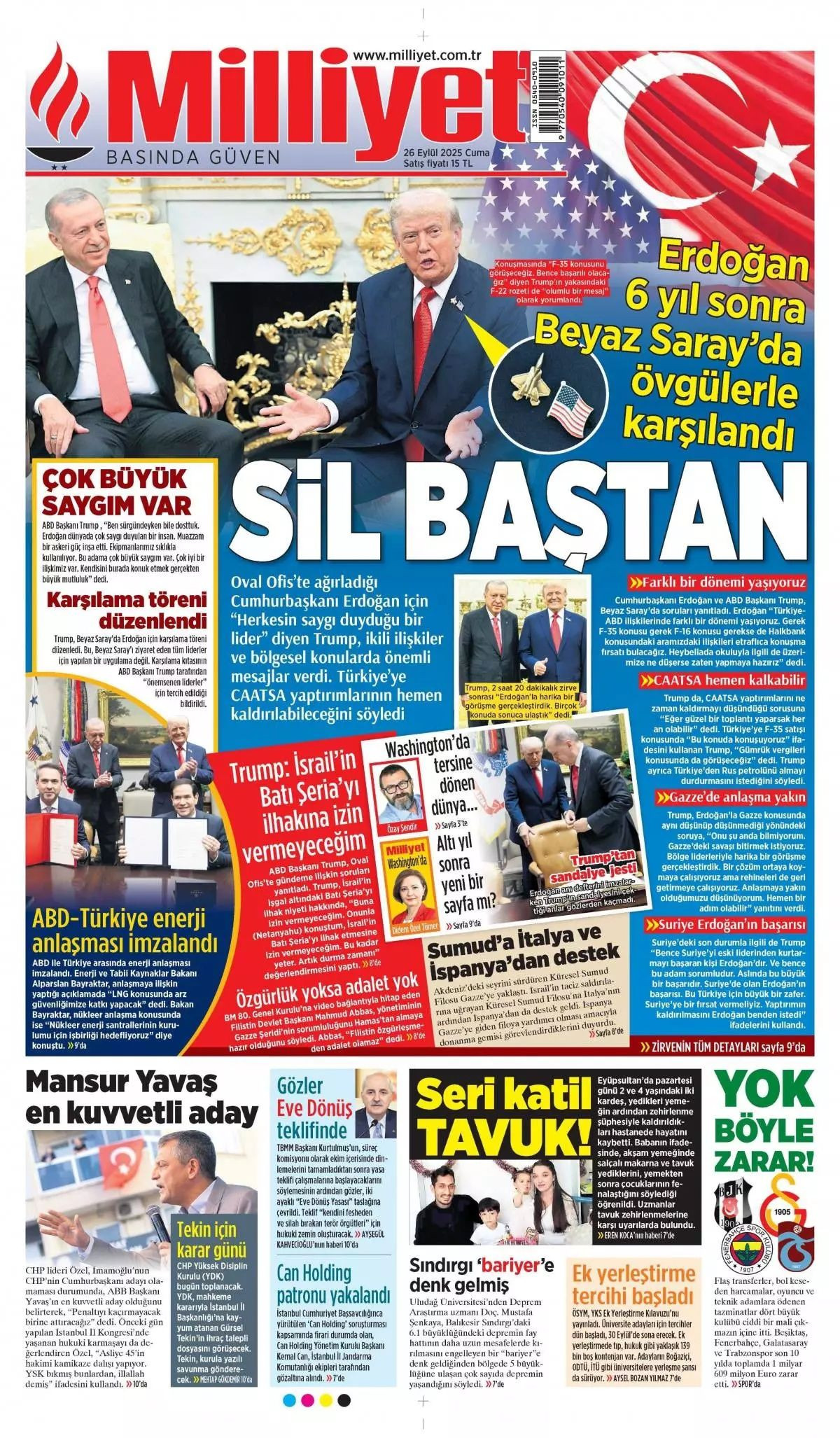 Sıcak mesajlar, sıkı pazarlık! Erdoğan, 6 yıl sonra  Beyaz Saray'da övgülerle karşılandı... Erdoğan-Trump görüşmesi manşetlerde! - Sayfa 2