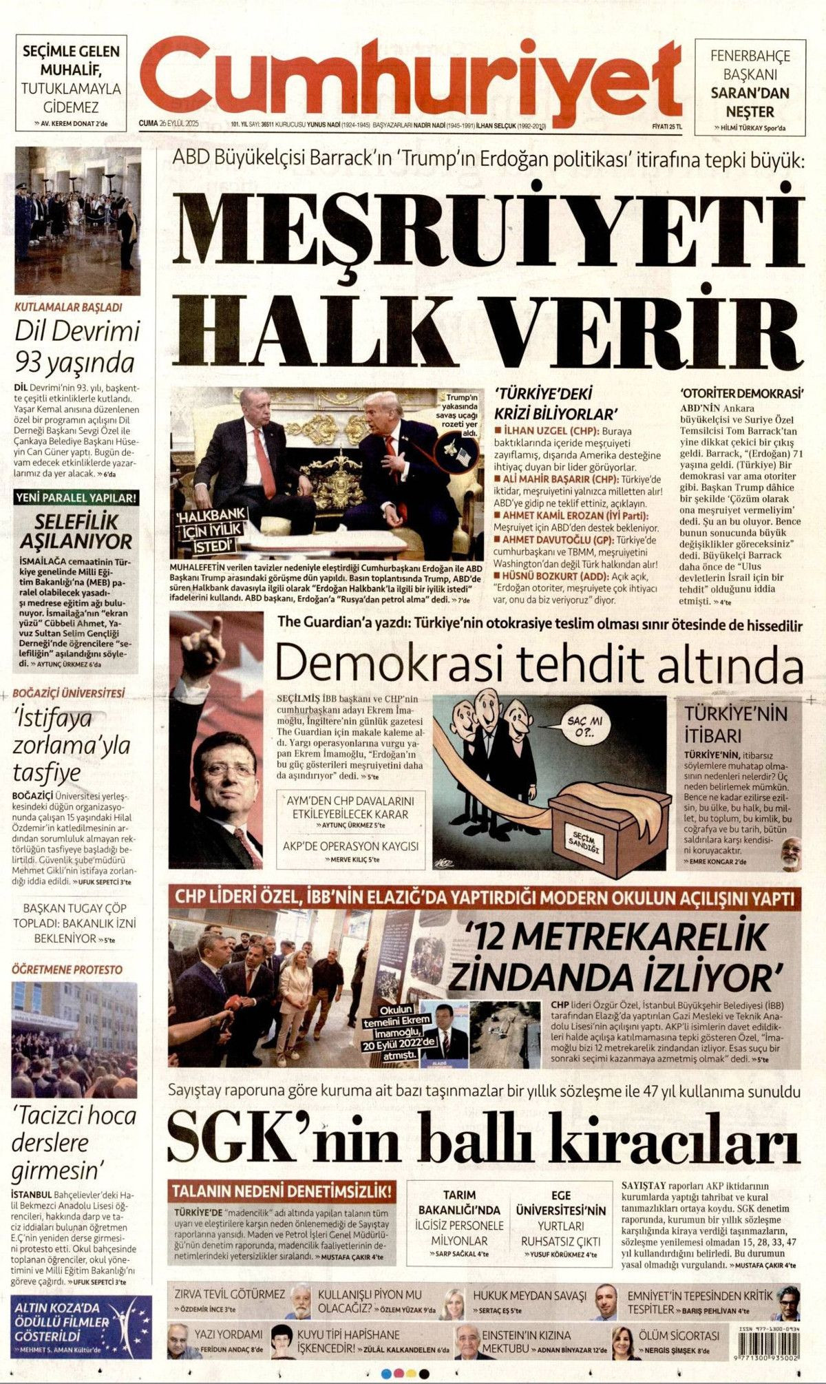 Sıcak mesajlar, sıkı pazarlık! Erdoğan, 6 yıl sonra  Beyaz Saray'da övgülerle karşılandı... Erdoğan-Trump görüşmesi manşetlerde! - Sayfa 13