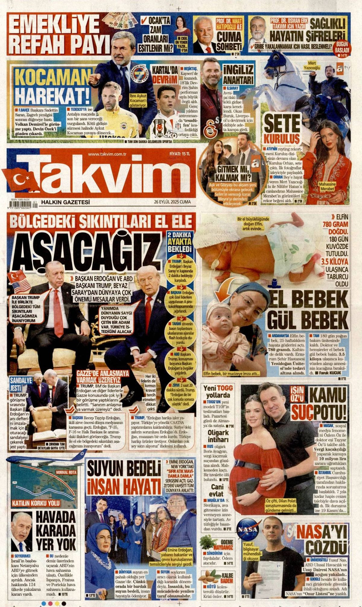 Sıcak mesajlar, sıkı pazarlık! Erdoğan, 6 yıl sonra  Beyaz Saray'da övgülerle karşılandı... Erdoğan-Trump görüşmesi manşetlerde! - Sayfa 17