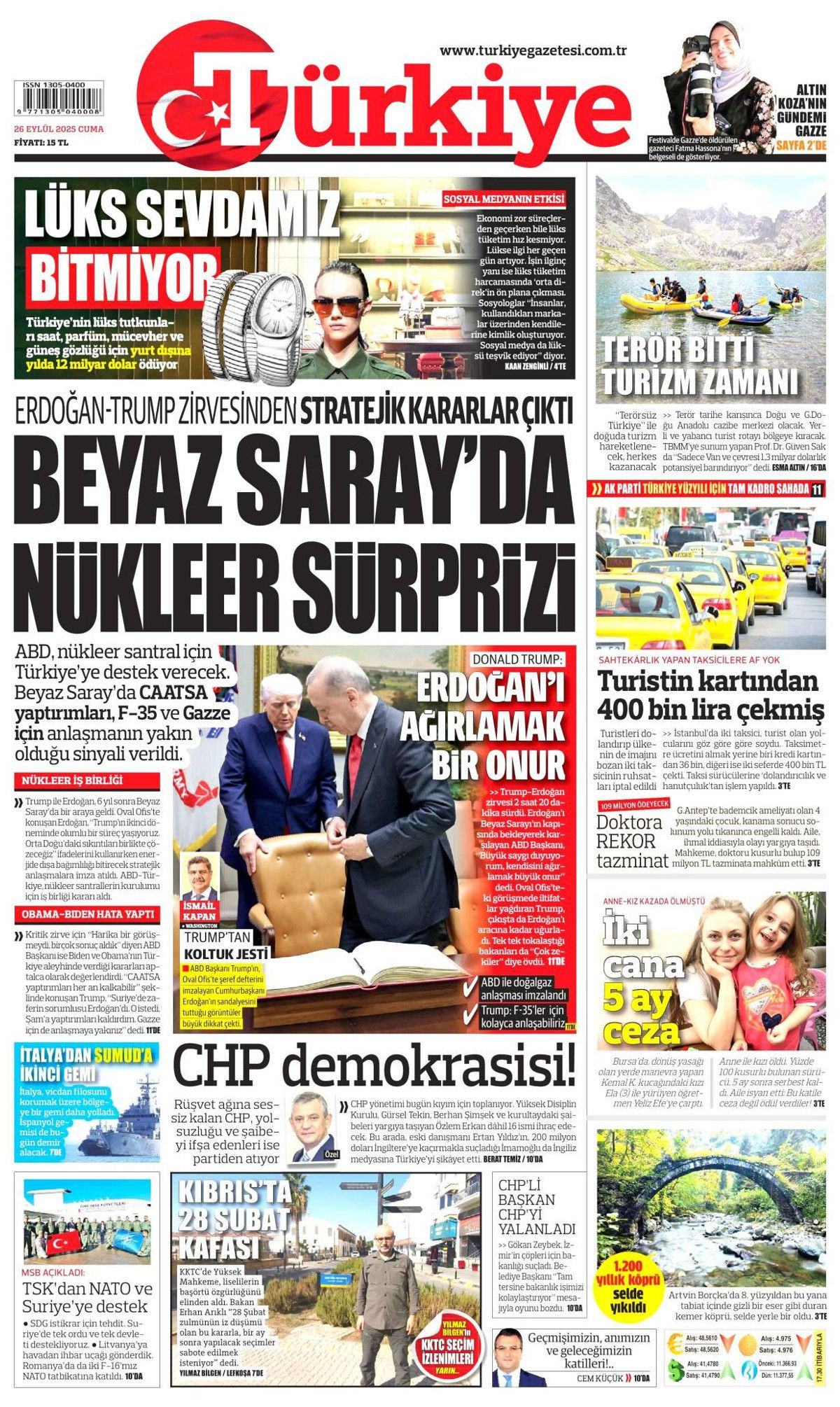 Sıcak mesajlar, sıkı pazarlık! Erdoğan, 6 yıl sonra  Beyaz Saray'da övgülerle karşılandı... Erdoğan-Trump görüşmesi manşetlerde! - Sayfa 9