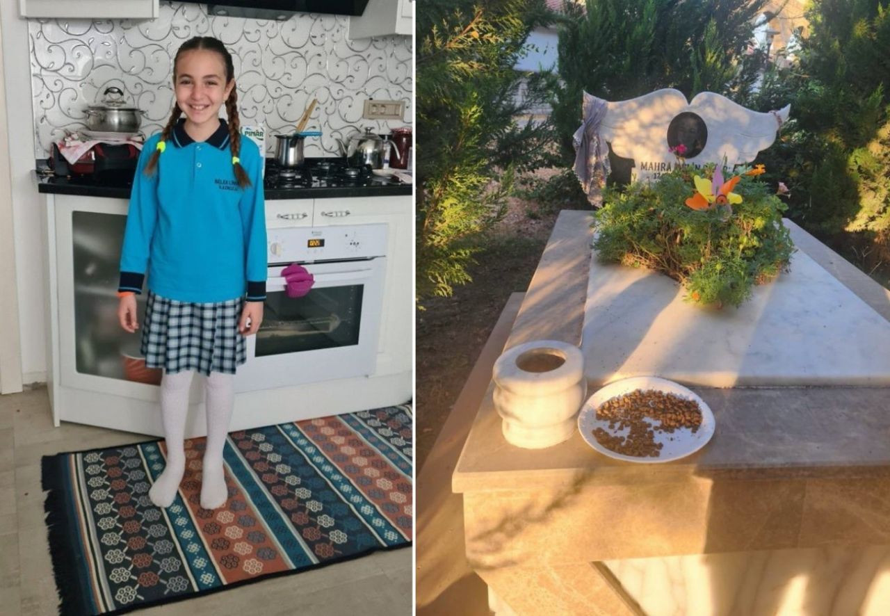 9 yaşında köpekten kaçarken ölmüştü... Mahra'nın mezarında büyük saygısızlık: Köpek maması bırakan alçaklar aranıyor! - Sayfa 1