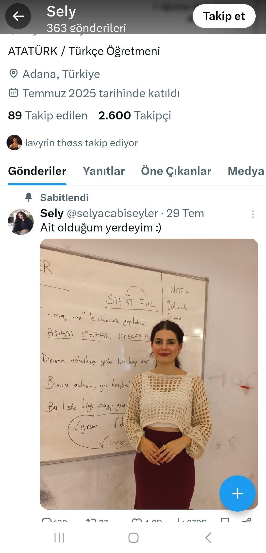 Kim bu Selya? Türkçe öğretmeni kılığında bir siyonist! X’te “selyacabiseyler” hesabından İsrail yanlısı paylaşımlar büyük tepki çekti... - Sayfa 2