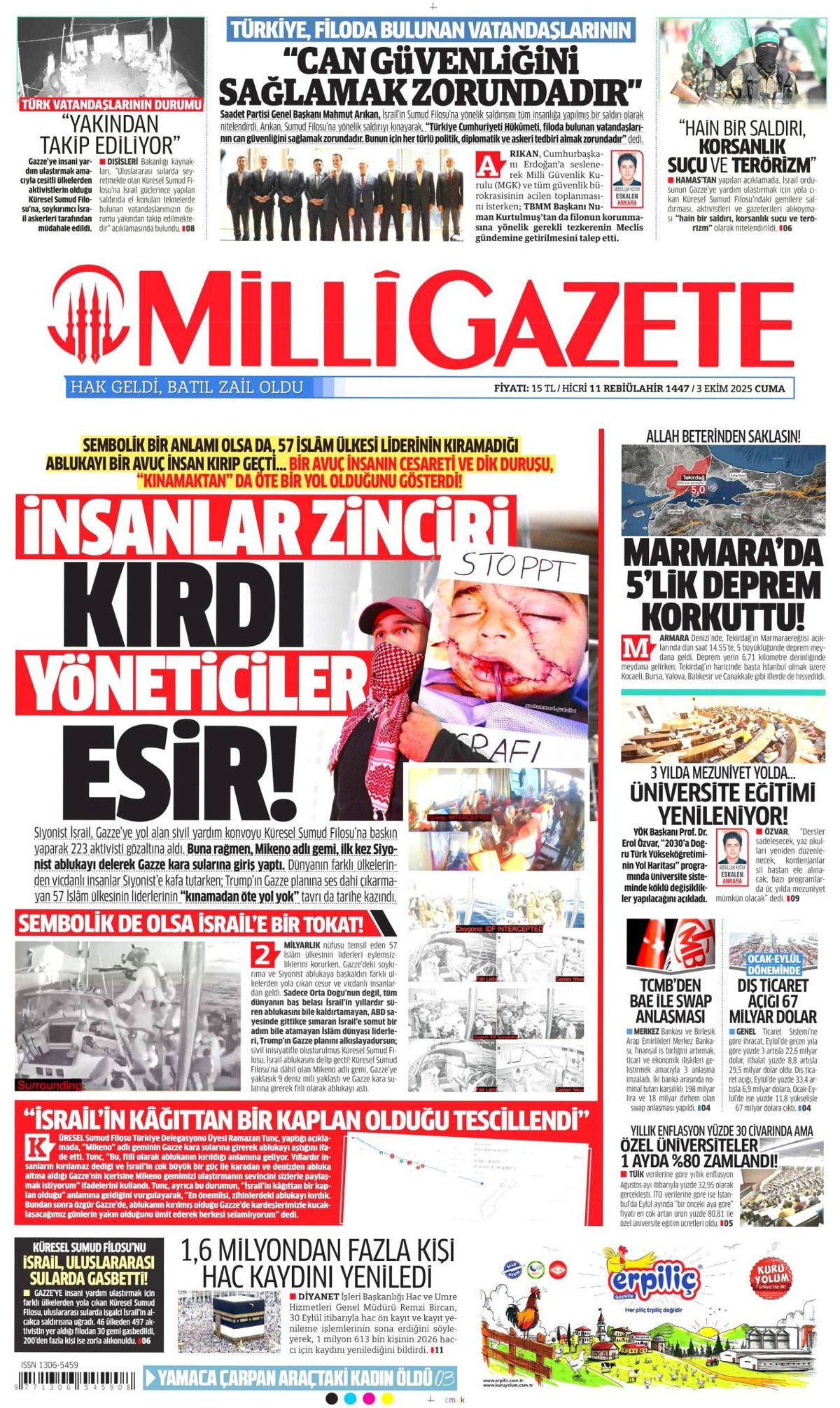 Surda ilk gedik açıldı! Sumud Filosu manşetlerde! Gazze'ye 9 mil yaklaştılar... - Sayfa 14