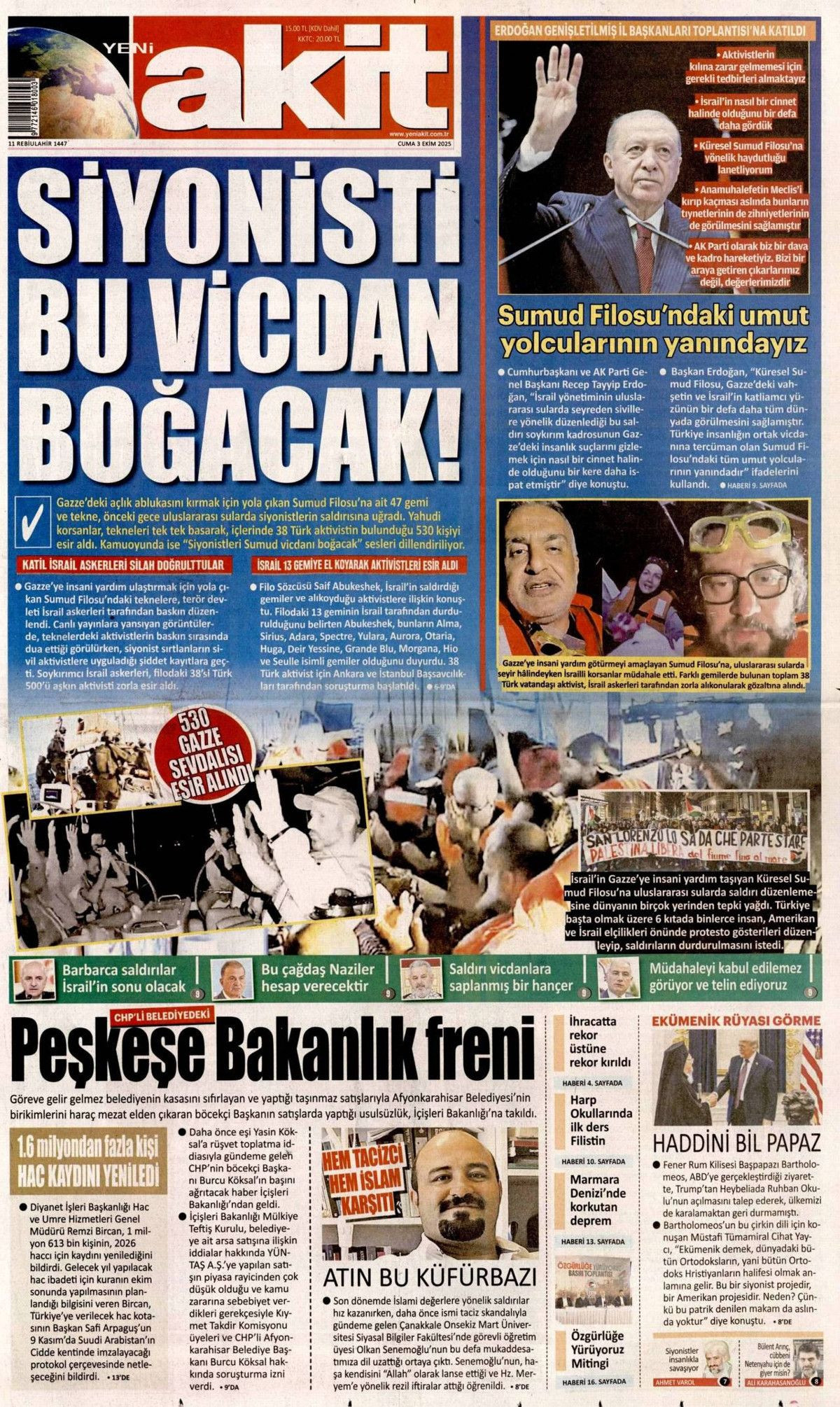 Surda ilk gedik açıldı! Sumud Filosu manşetlerde! Gazze'ye 9 mil yaklaştılar... - Sayfa 18