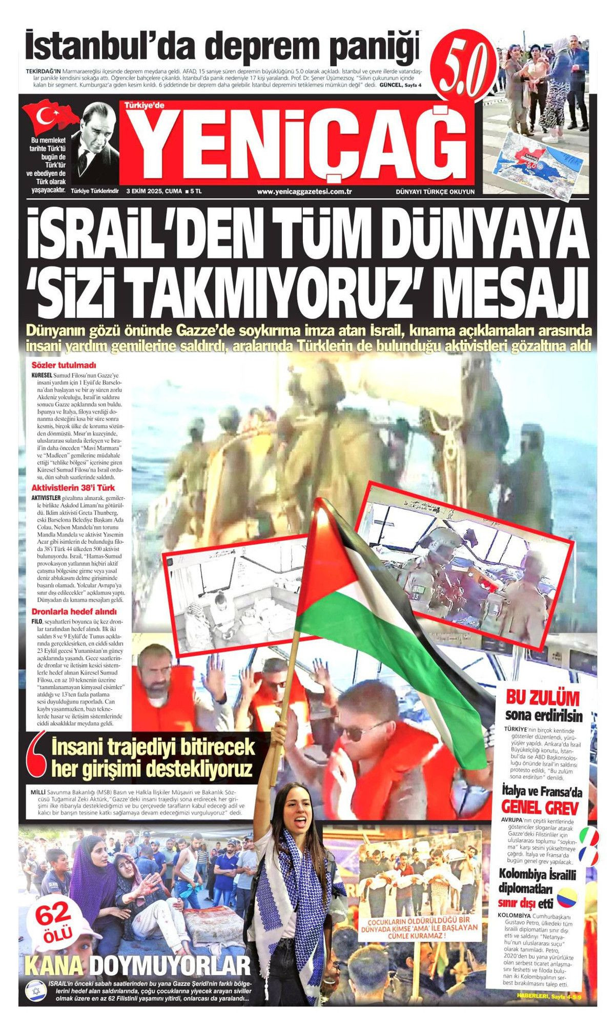 Surda ilk gedik açıldı! Sumud Filosu manşetlerde! Gazze'ye 9 mil yaklaştılar... - Sayfa 9