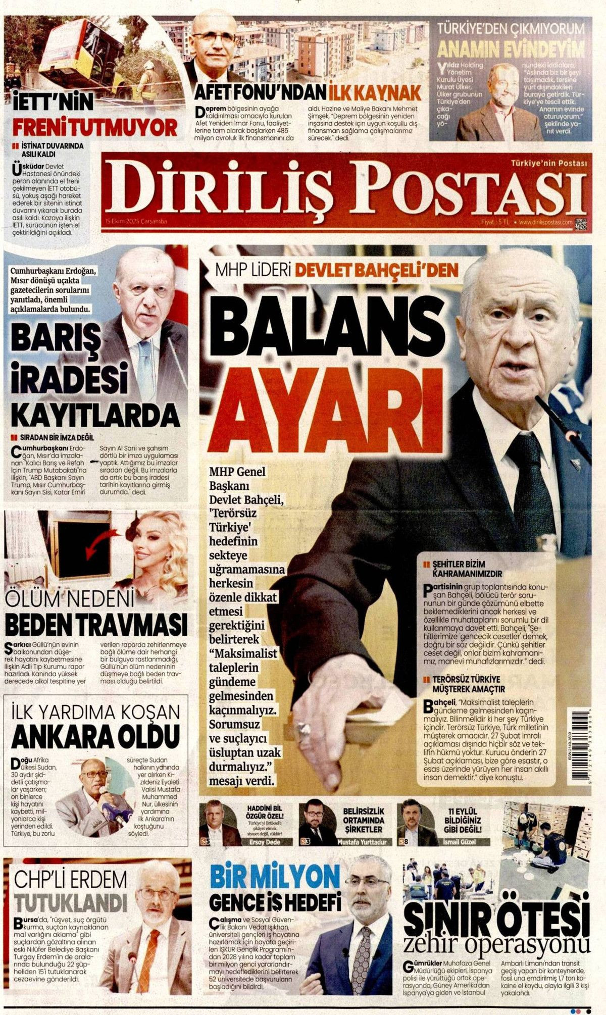 Manşetler One Minute: Dünya, Cumhurbaşkanı Erdoğan'ın katil Netanyahu'ya vetosunu konuşuyor! - Sayfa 20