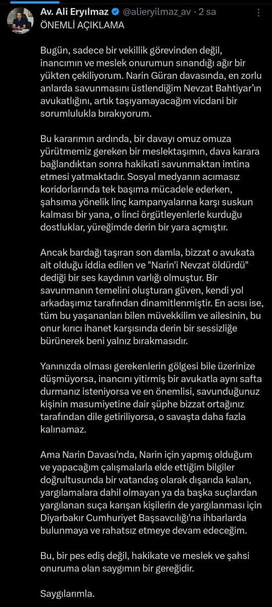 “Vicdanen taşıyamam” dedi, “Narin’i Nevzat öldürdü” ses kaydı ortalığı karıştırdı! Avukat davadan çekildi - Sayfa 8
