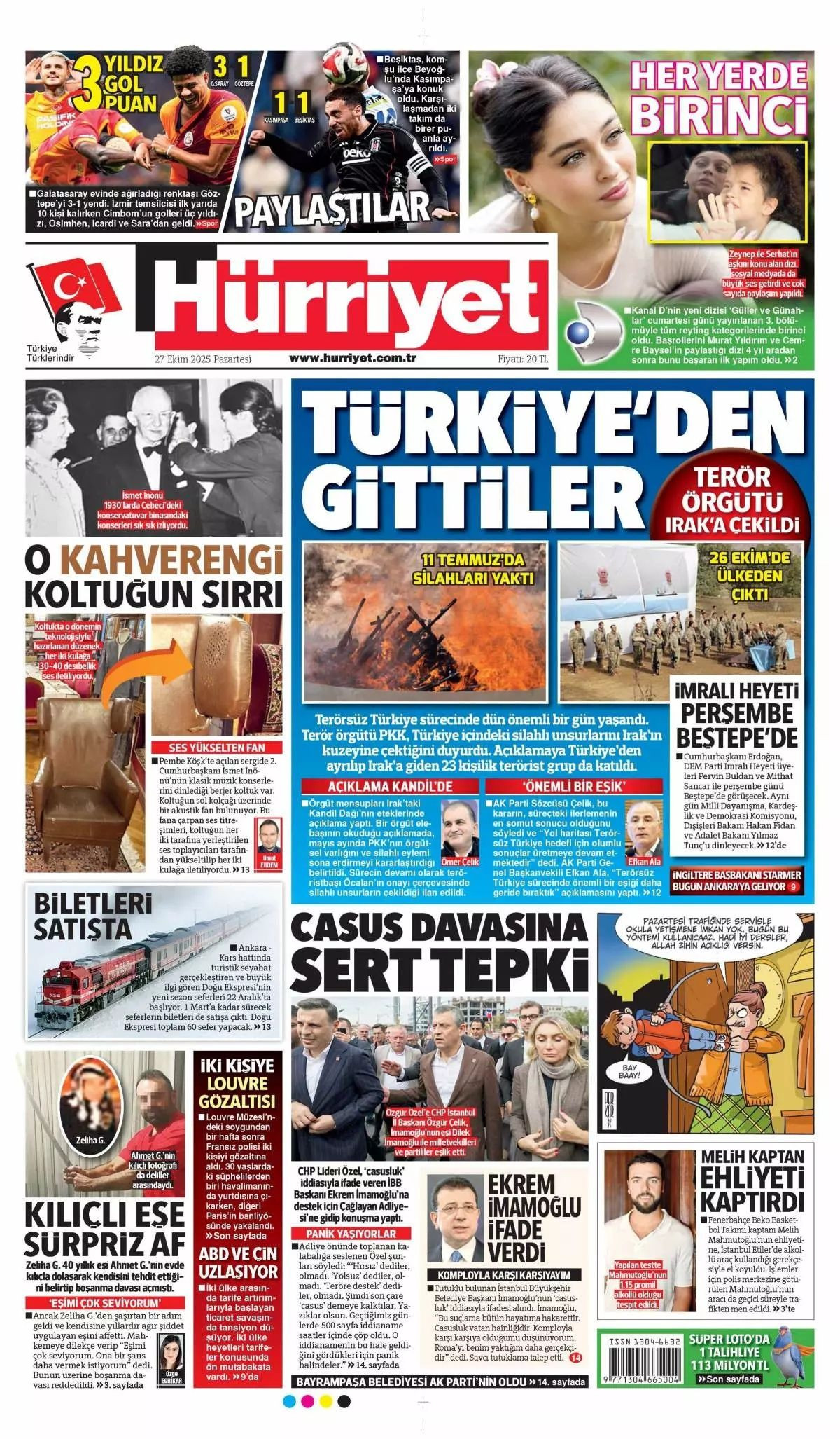 Türkiye'den gittiler... Terör örgütü PKK, Irak'a çekildi! Tarihi adımı hangi gazete nasıl gördü? - Sayfa 1