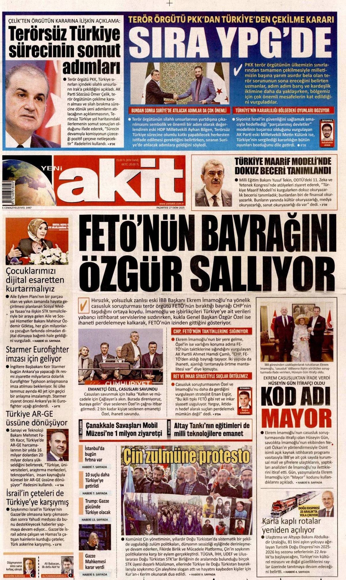 Türkiye'den gittiler... Terör örgütü PKK, Irak'a çekildi! Tarihi adımı hangi gazete nasıl gördü? - Sayfa 22