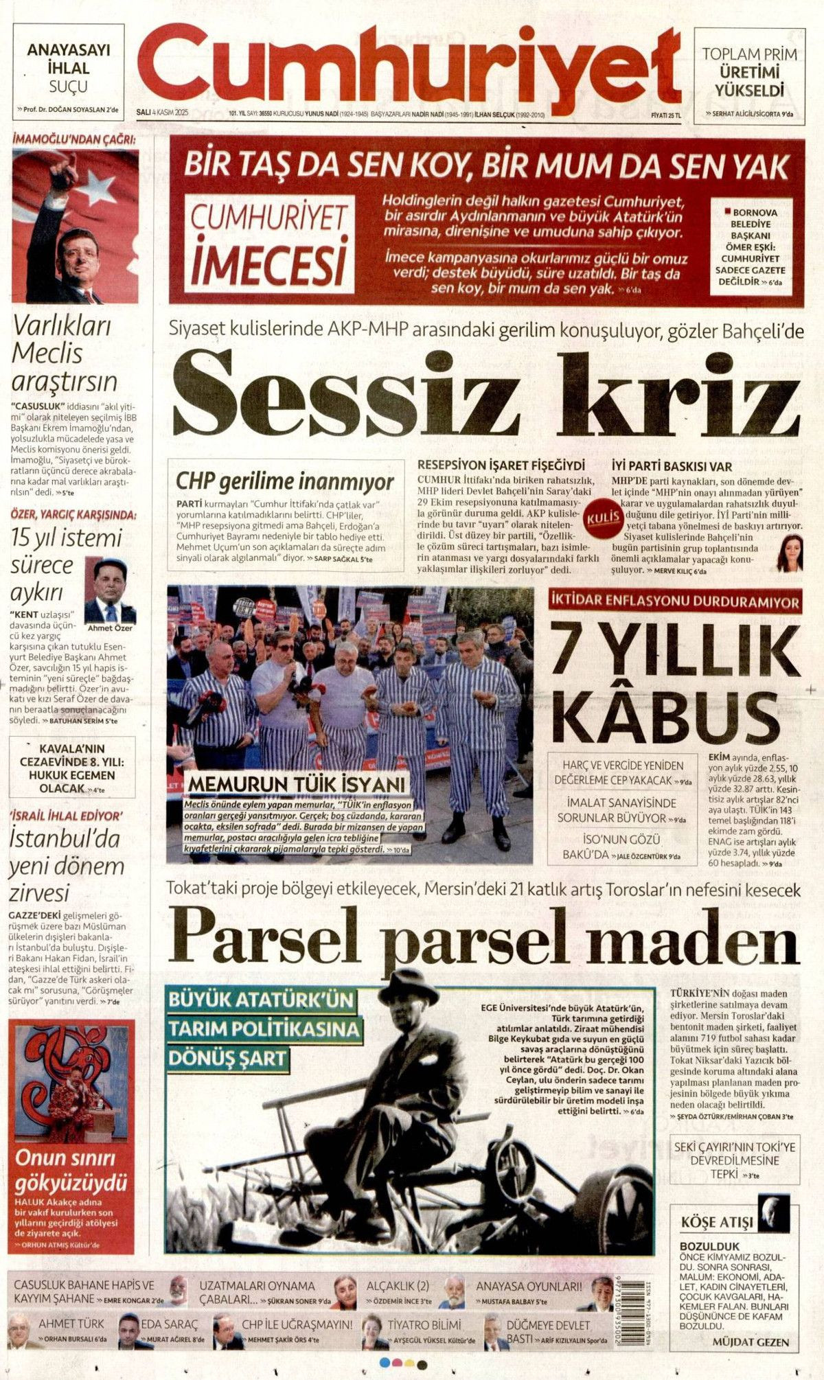 Cumhurbaşkanı Erdoğan'ın "Emperyalistler Kıbrıs'ı menüye eklemek istiyor" sözleri manşetlerde! Hangi gazete nasıl gördü? - Sayfa 6
