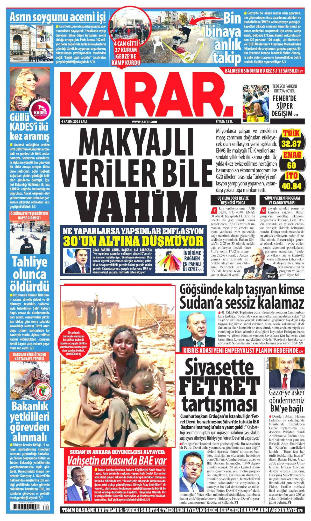 Cumhurbaşkanı Erdoğan'ın "Emperyalistler Kıbrıs'ı menüye eklemek istiyor" sözleri manşetlerde! Hangi gazete nasıl gördü? - Sayfa 15