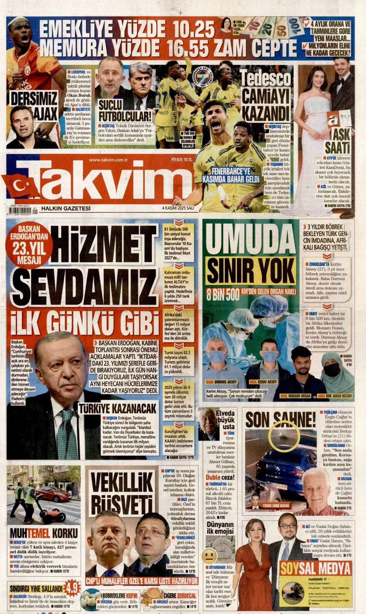 Cumhurbaşkanı Erdoğan'ın "Emperyalistler Kıbrıs'ı menüye eklemek istiyor" sözleri manşetlerde! Hangi gazete nasıl gördü? - Sayfa 17