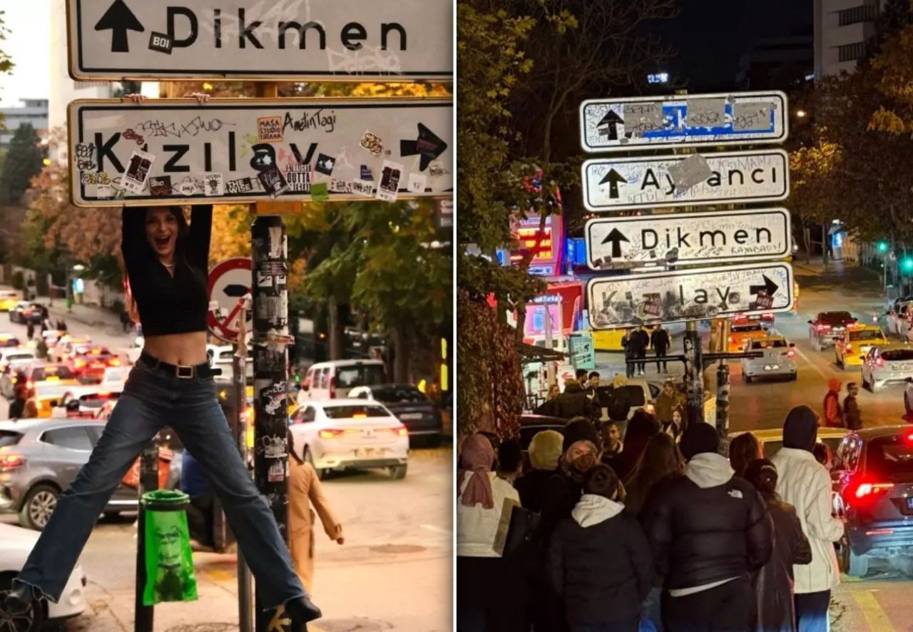 Ankara Büyükşehir Belediyesi’nden ilginç önlem: Viral olan Kızılay tabelasının etrafına dikenli tel çekildi! - Sayfa 1