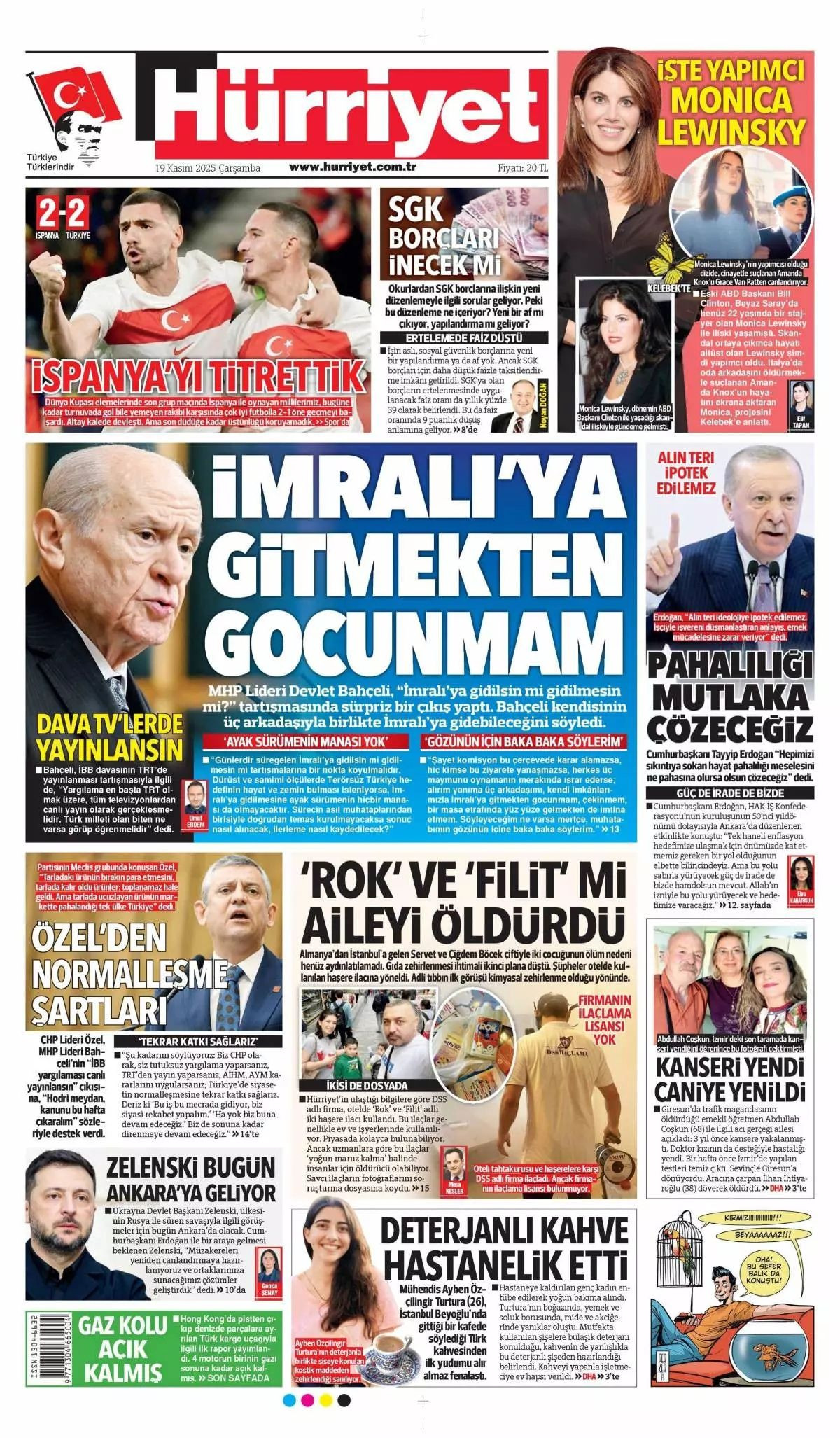 Devlet Bahçeli'nin İmralı resti manşetlerde! Hangi gazete nasıl gördü? - Sayfa 1