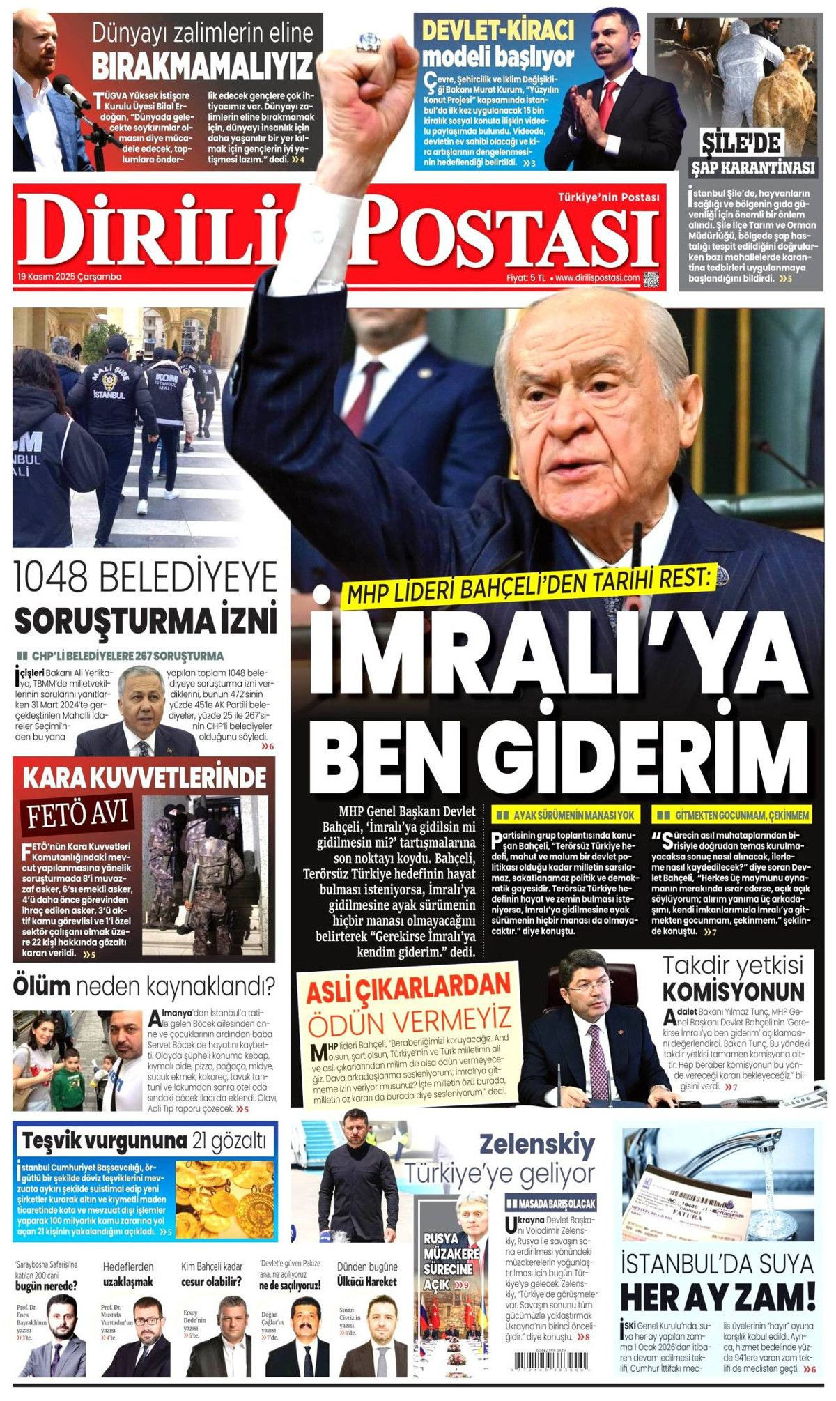 Devlet Bahçeli'nin İmralı resti manşetlerde! Hangi gazete nasıl gördü? - Sayfa 13