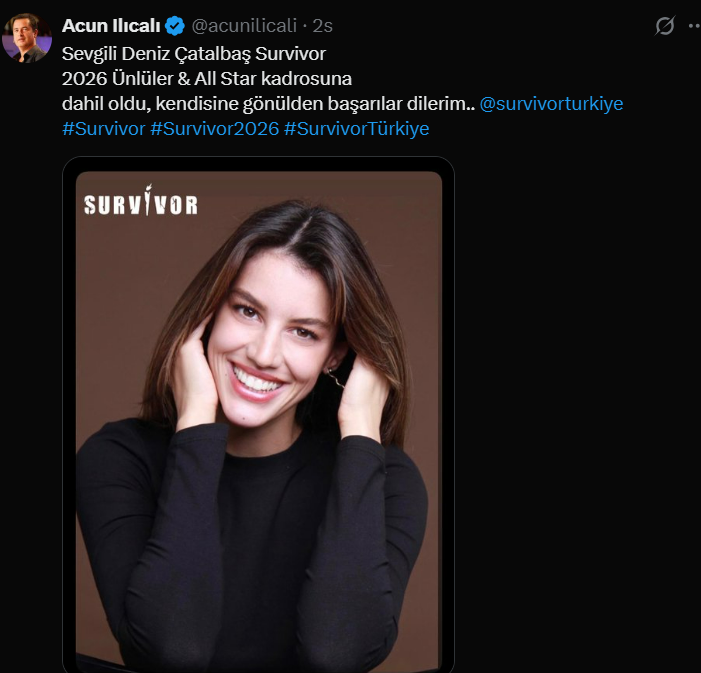 Acun ılıcalı'dan büyük sürpriz! Türkiye güzeli Deniz Çatalbaş, Survivor 2026 kadrosunda - Sayfa 2