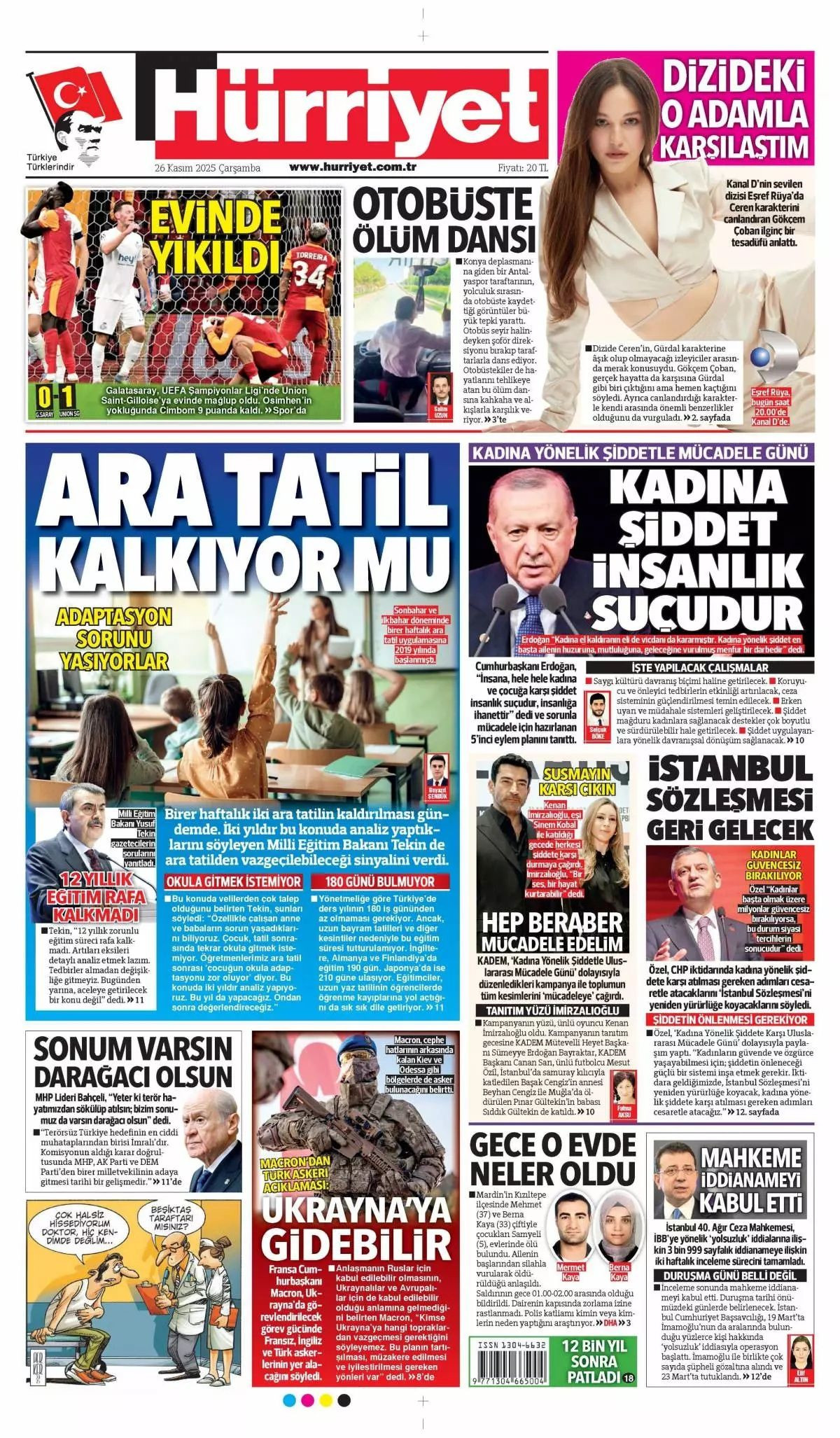 Devlet Bahçeli'nin "Terör bitsin de varsın sonumuz darağacı olsun" çıkışı manşetlerde! Hangi gazete nasıl gördü? - Sayfa 1