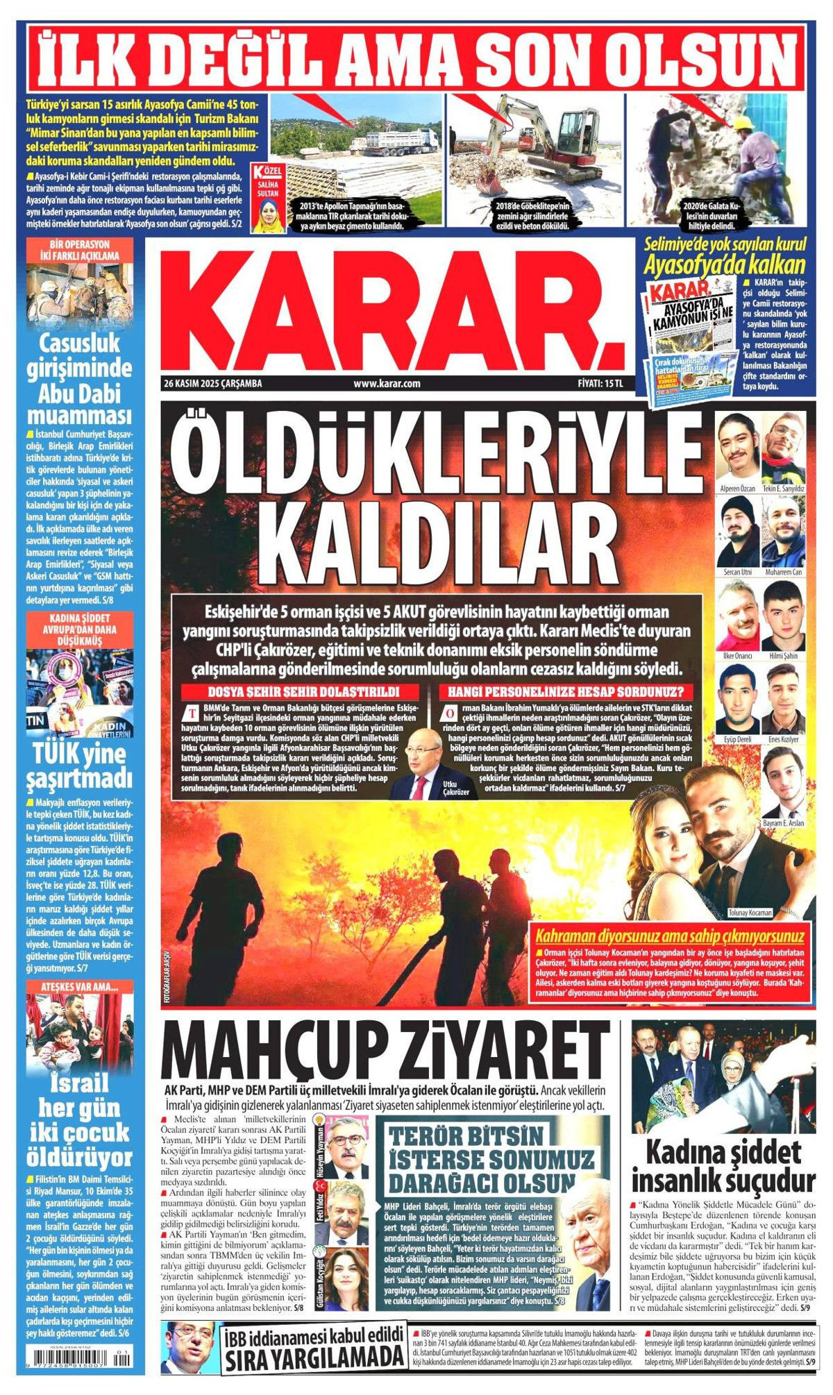 Devlet Bahçeli'nin "Terör bitsin de varsın sonumuz darağacı olsun" çıkışı manşetlerde! Hangi gazete nasıl gördü? - Sayfa 9