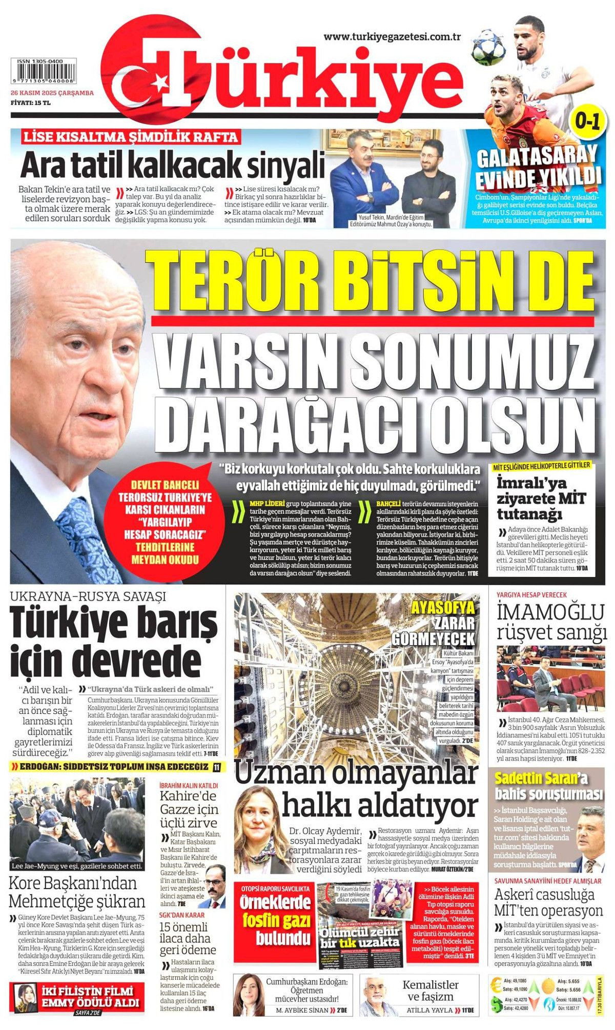 Devlet Bahçeli'nin "Terör bitsin de varsın sonumuz darağacı olsun" çıkışı manşetlerde! Hangi gazete nasıl gördü? - Sayfa 5