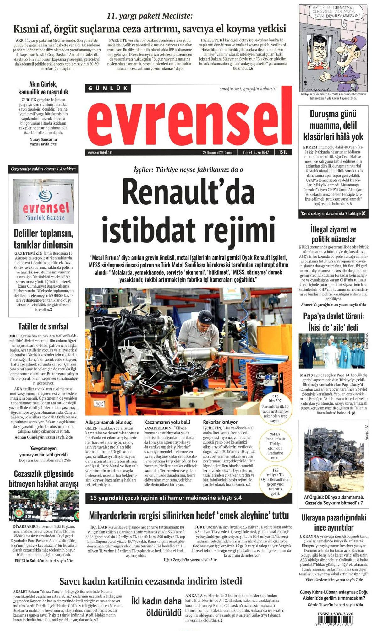 İznik, Papa için hazır... Dünyanın izlediği ziyaret manşetlerde! Hangi gazete nasıl gördü? - Sayfa 23