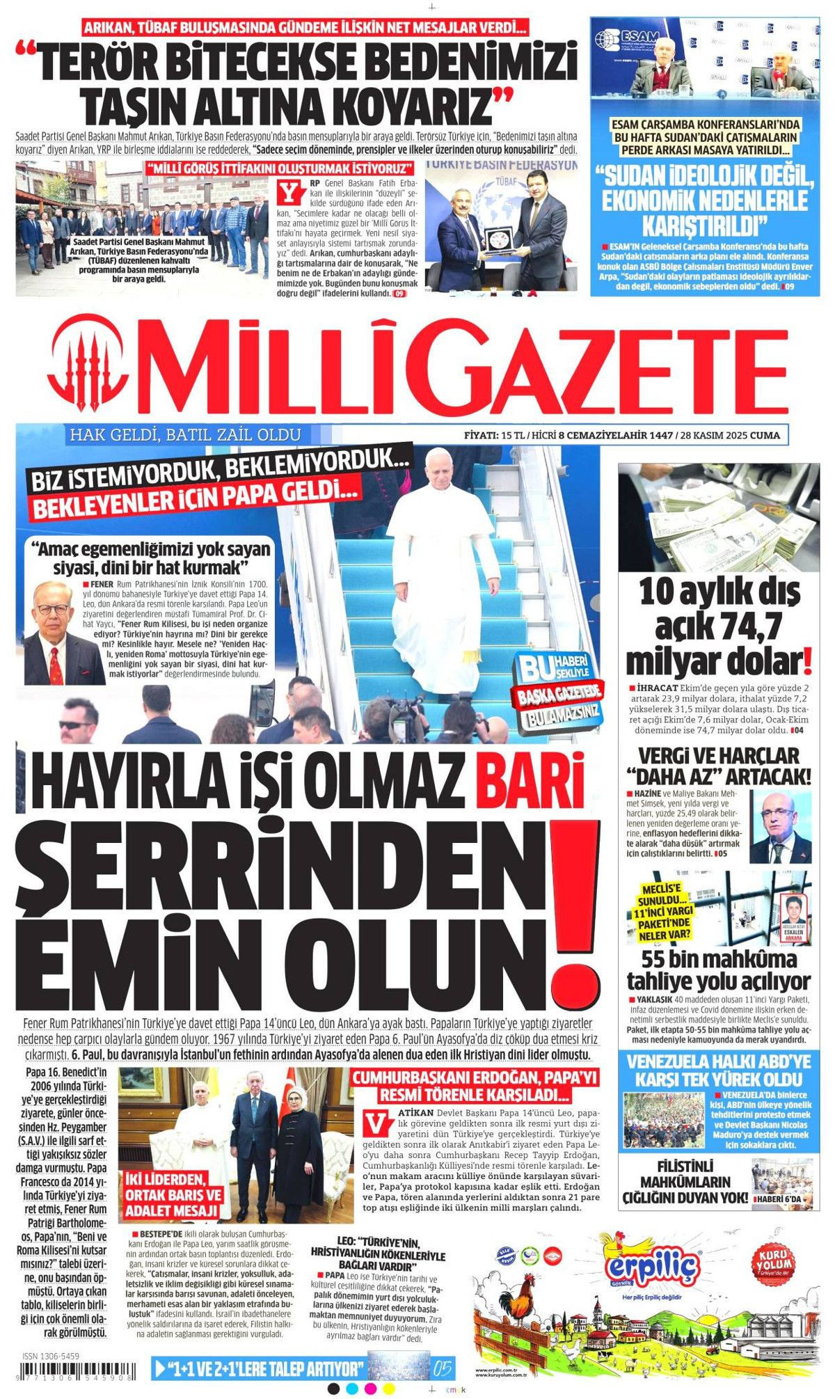 İznik, Papa için hazır... Dünyanın izlediği ziyaret manşetlerde! Hangi gazete nasıl gördü? - Sayfa 11