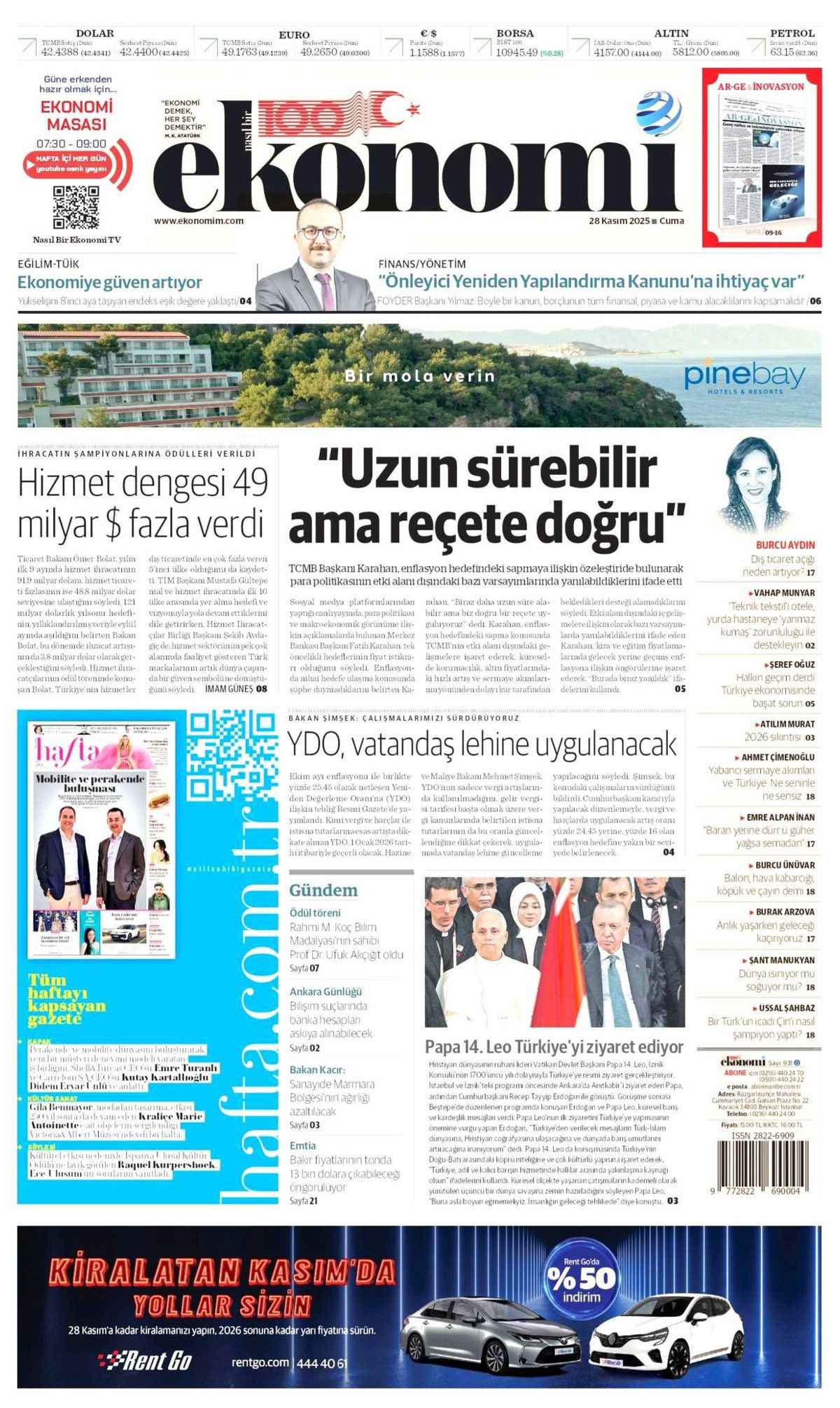 İznik, Papa için hazır... Dünyanın izlediği ziyaret manşetlerde! Hangi gazete nasıl gördü? - Sayfa 21