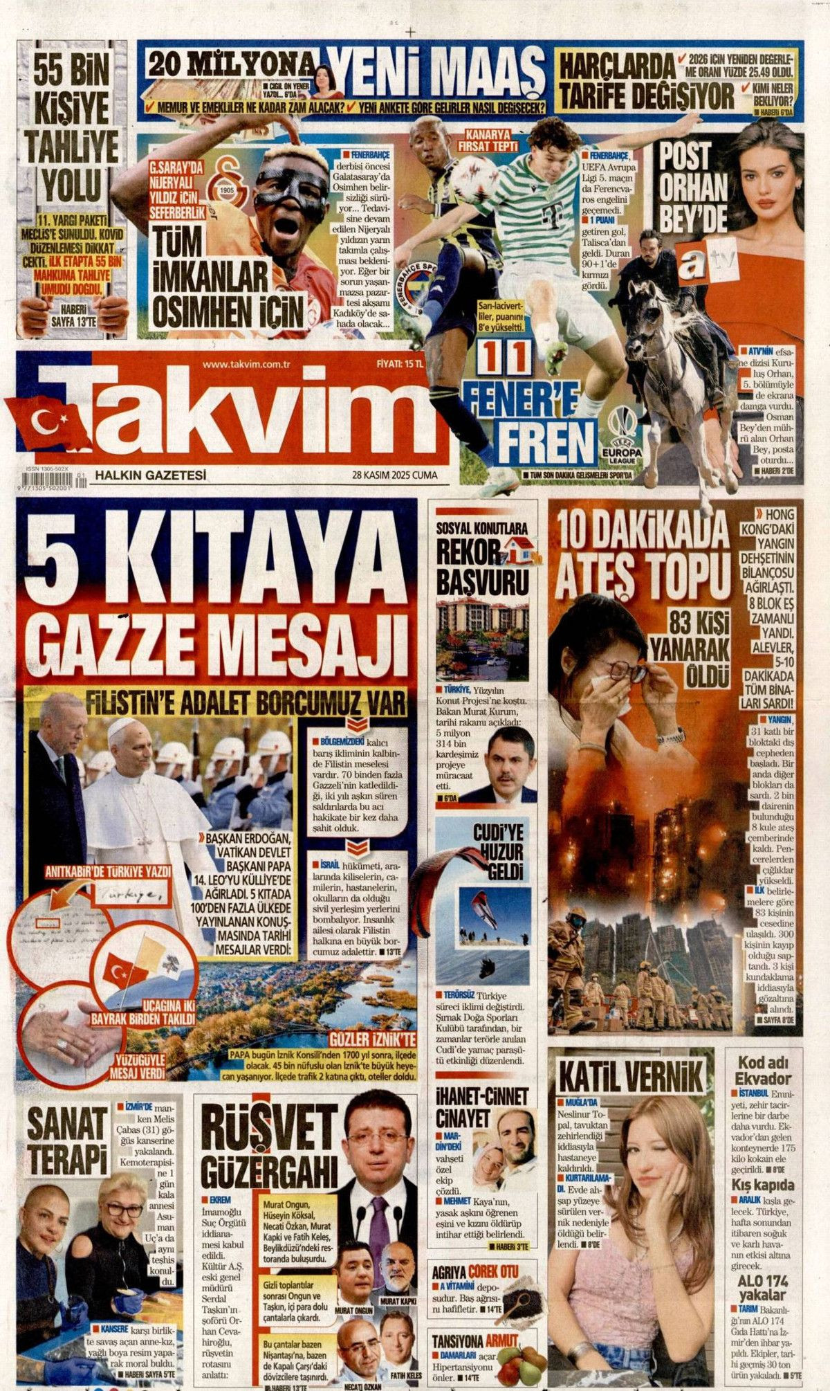 İznik, Papa için hazır... Dünyanın izlediği ziyaret manşetlerde! Hangi gazete nasıl gördü? - Sayfa 13