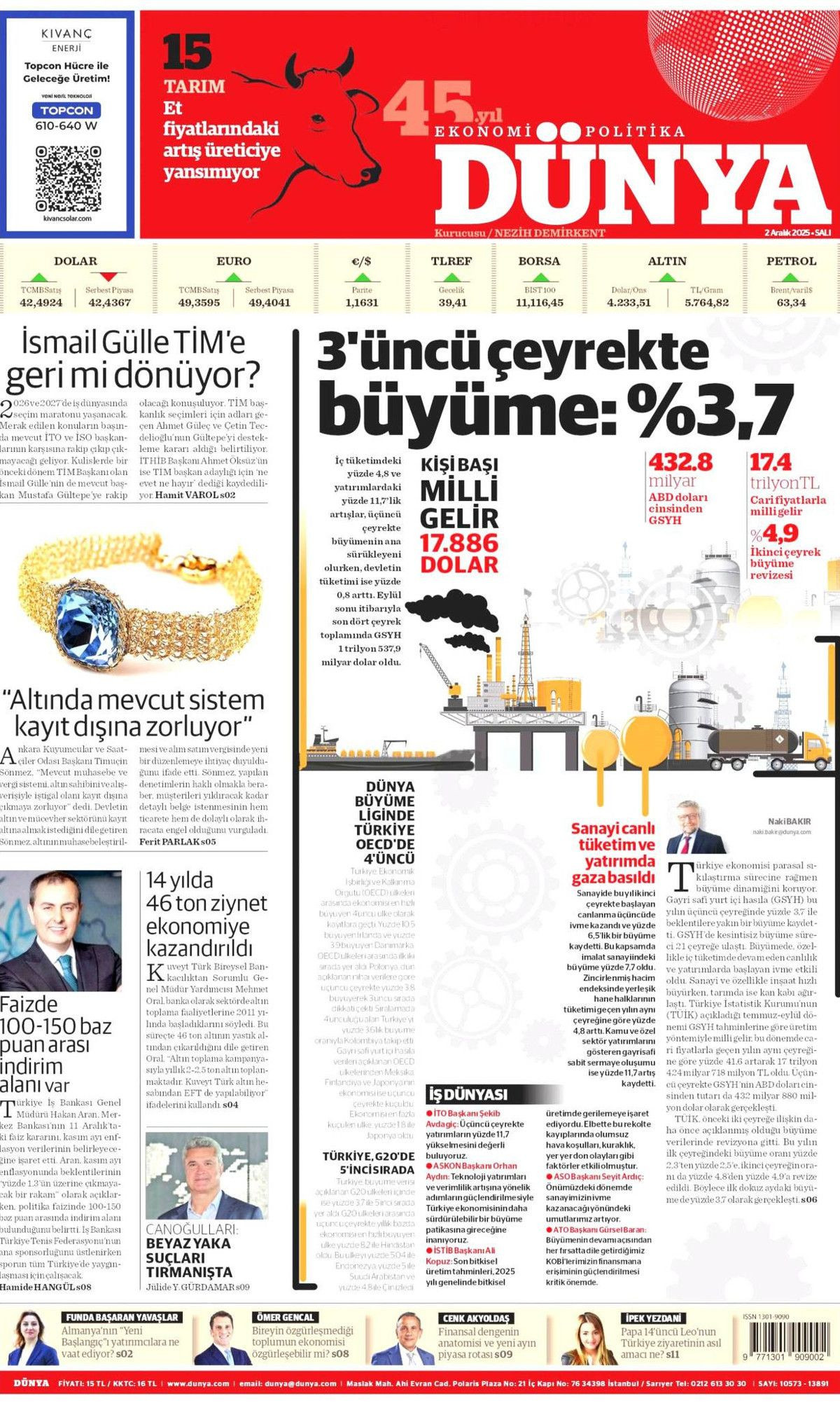 Topyekün kalkınma seferberliği başlıyor! Cumhurbaşkanı Erdoğan'ın müjdesi manşetlerde... - Sayfa 14