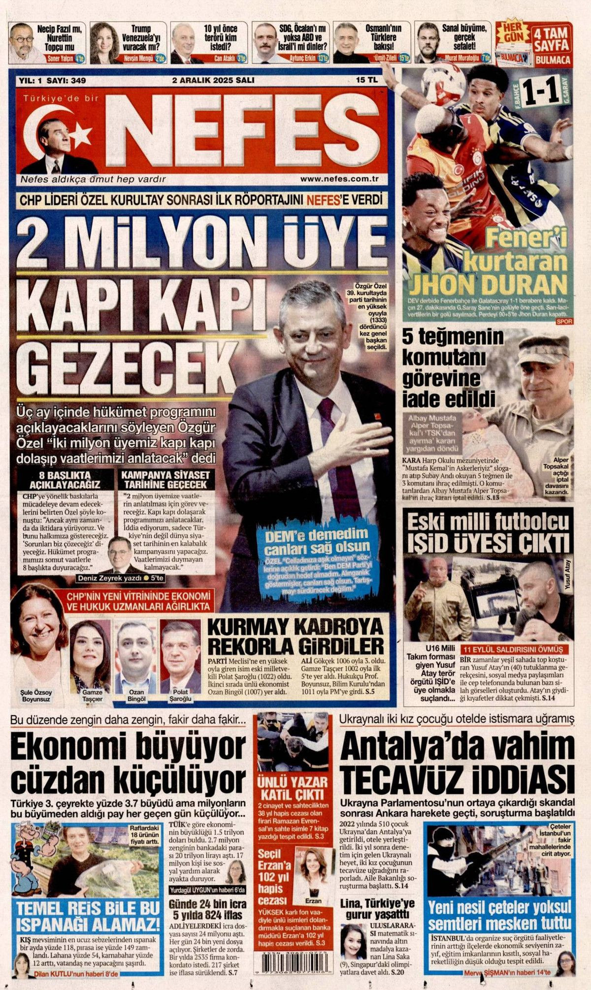 Topyekün kalkınma seferberliği başlıyor! Cumhurbaşkanı Erdoğan'ın müjdesi manşetlerde... - Sayfa 15