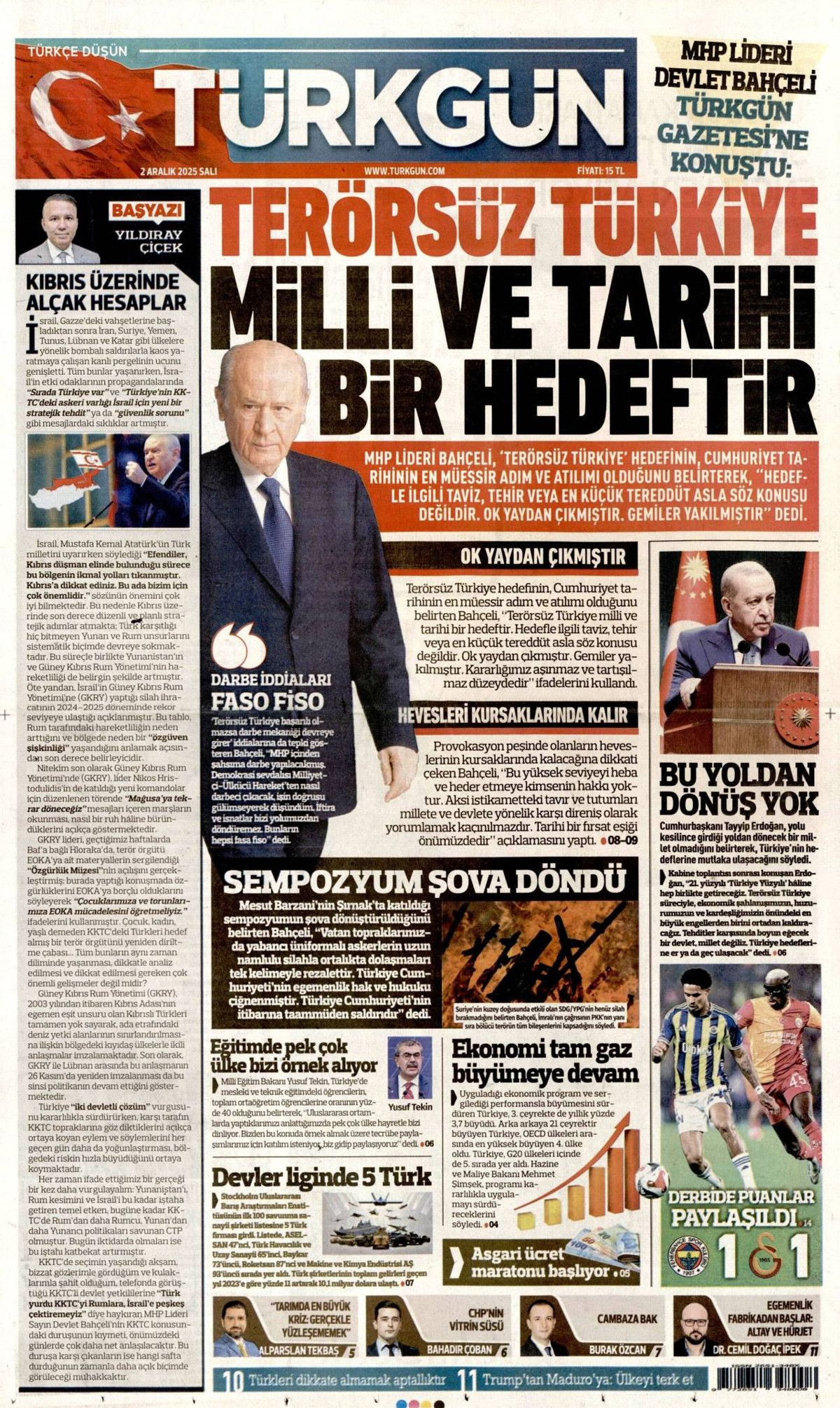 Topyekün kalkınma seferberliği başlıyor! Cumhurbaşkanı Erdoğan'ın müjdesi manşetlerde... - Sayfa 9