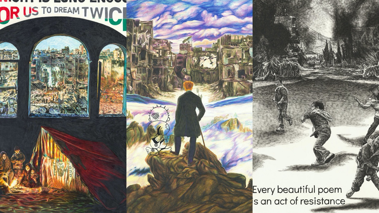 Gazze’nin yıkım hafızası Londra’da sanatla direniyor! Sürgündeki Zeytin Ağacına Posterler sergisi 15 Ocak'ta başlıyor