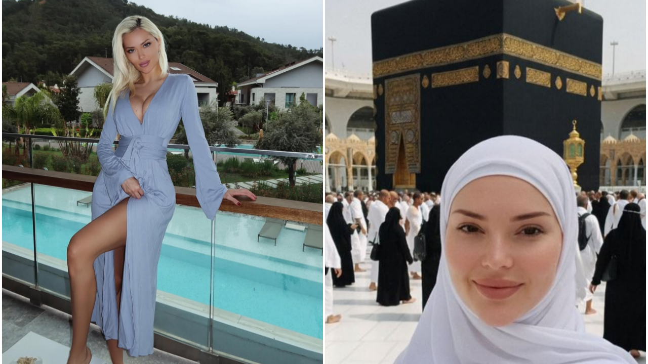 Sosyal medya fenomeni Cansu Taşkın Umre'ye gitti! Tesettürlü pozları dikkat çekti