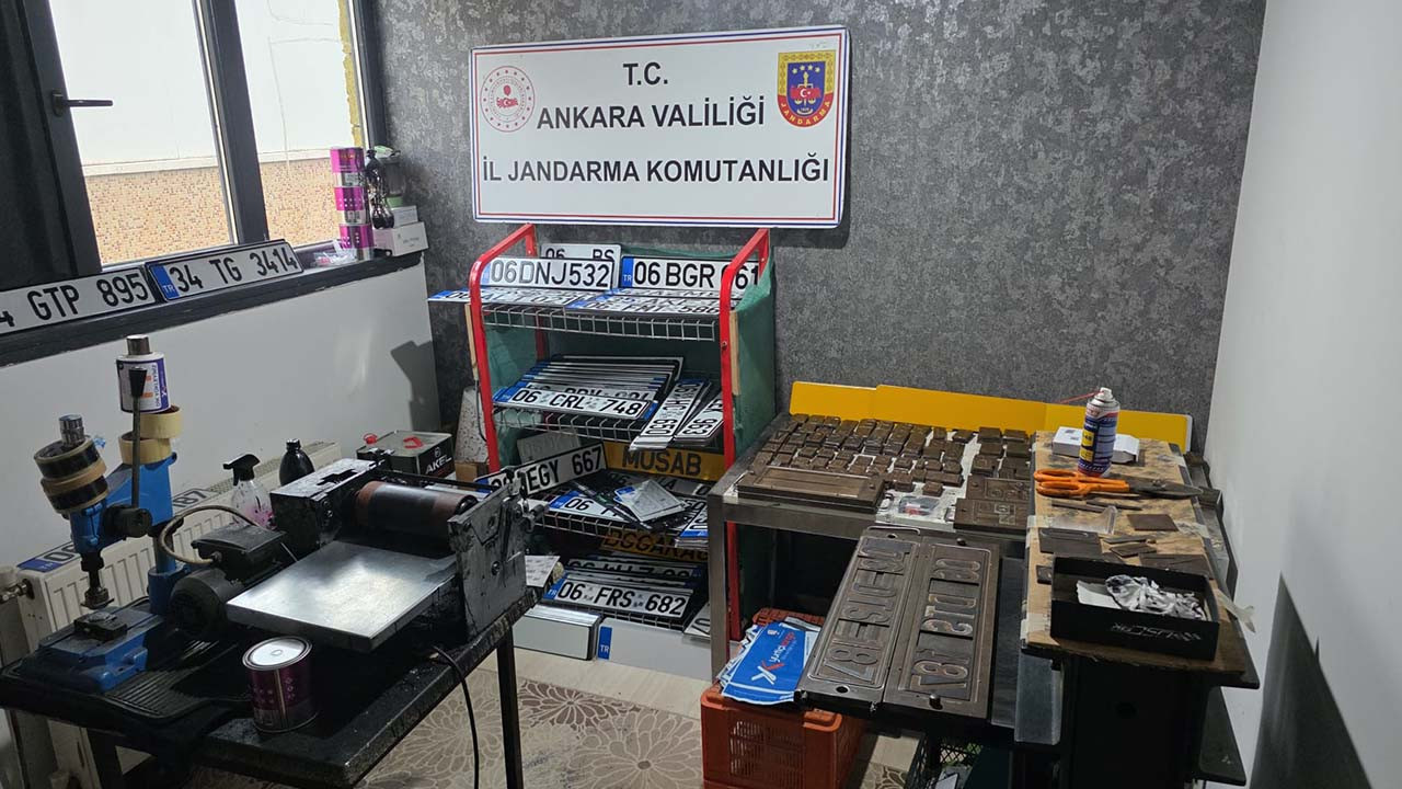 Ankara'da sahte plaka operasyonu: 1 gözaltı
