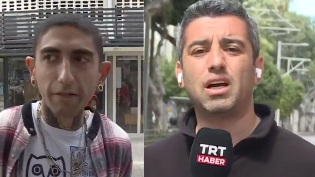 Tel Aviv'de TRT Haber ekibine müdahale! 