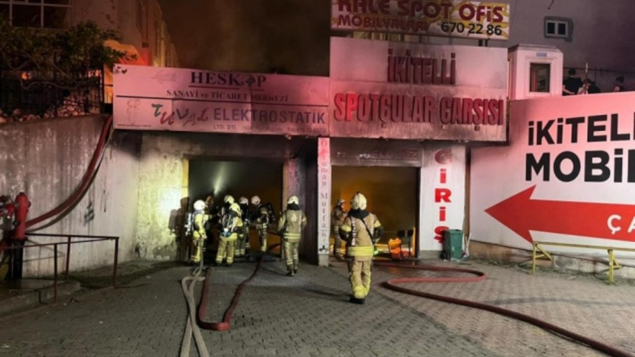 Başakşehir'de büyük yangın! 8 saatte zar zor söndürüldü... Onlarca iş yeri ağır hasar aldı!