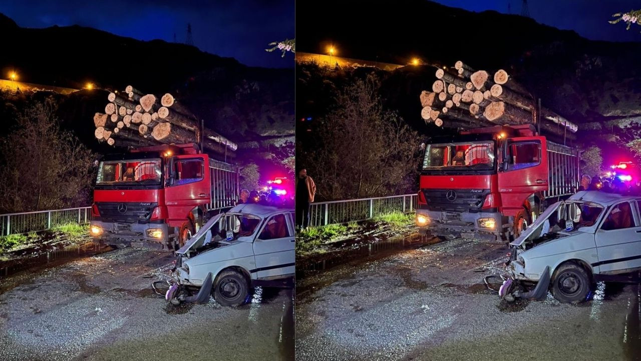 Feci kaza! Köprü girişinde iki araç kafa kafaya çarpıştı: 2’si ağır 3 yaralı