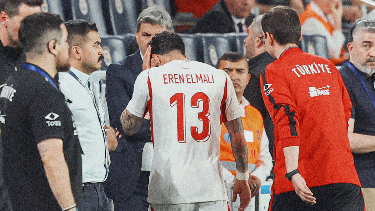 A Milli Takım'da sakatlık! Eren Elmalı maça devam edemedi