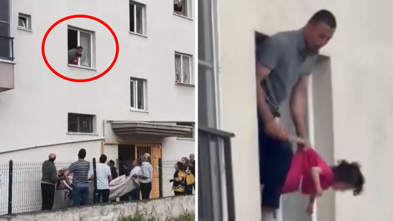Ankara'da dehşet: Eşine kızdı, evladını bıçakla rehin aldı! 3 yaşındaki kızını pencereden sarkıtan cani babayı Özel Harekat vurdu