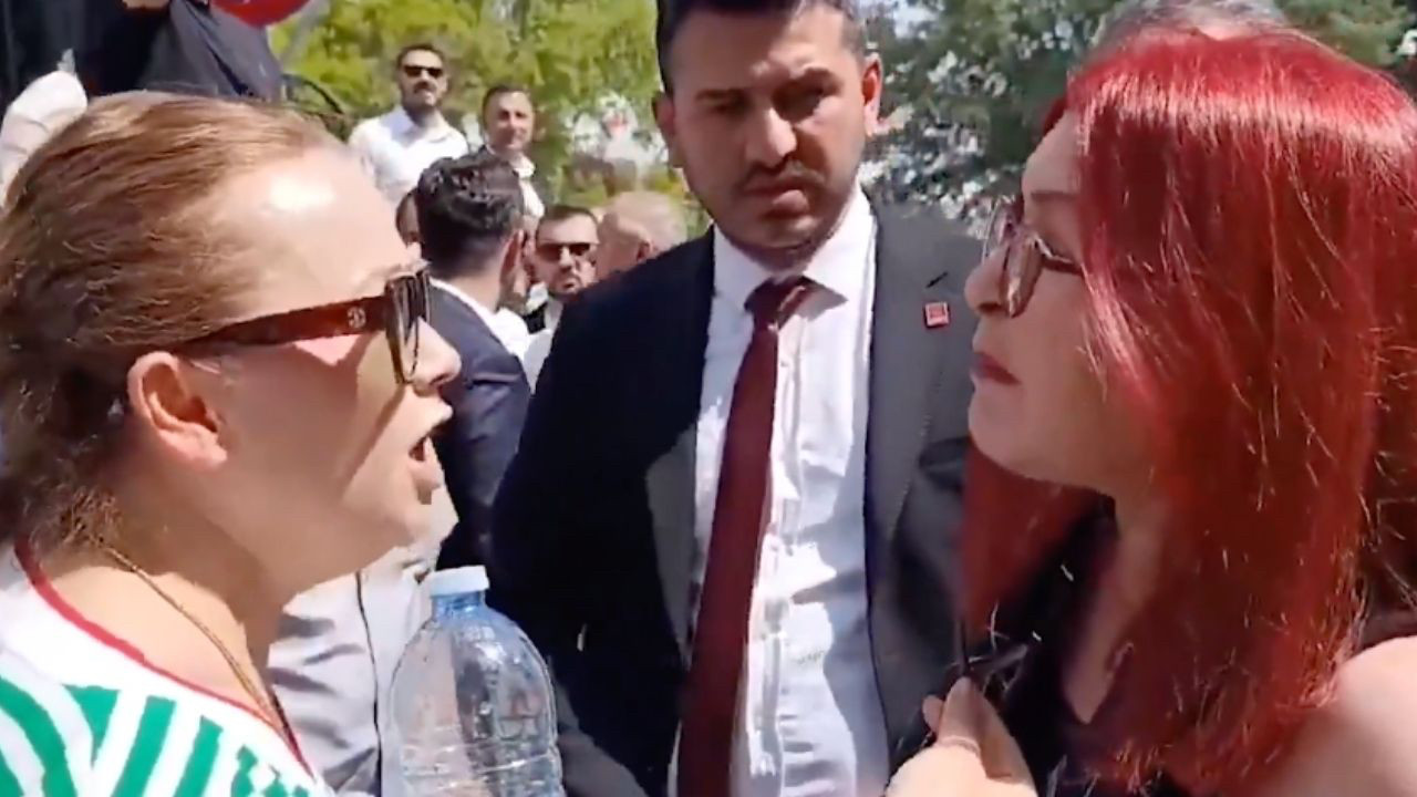 CHP'li kadınlar birbirine girdi! Sokak ortasında Kılıçdaroğl